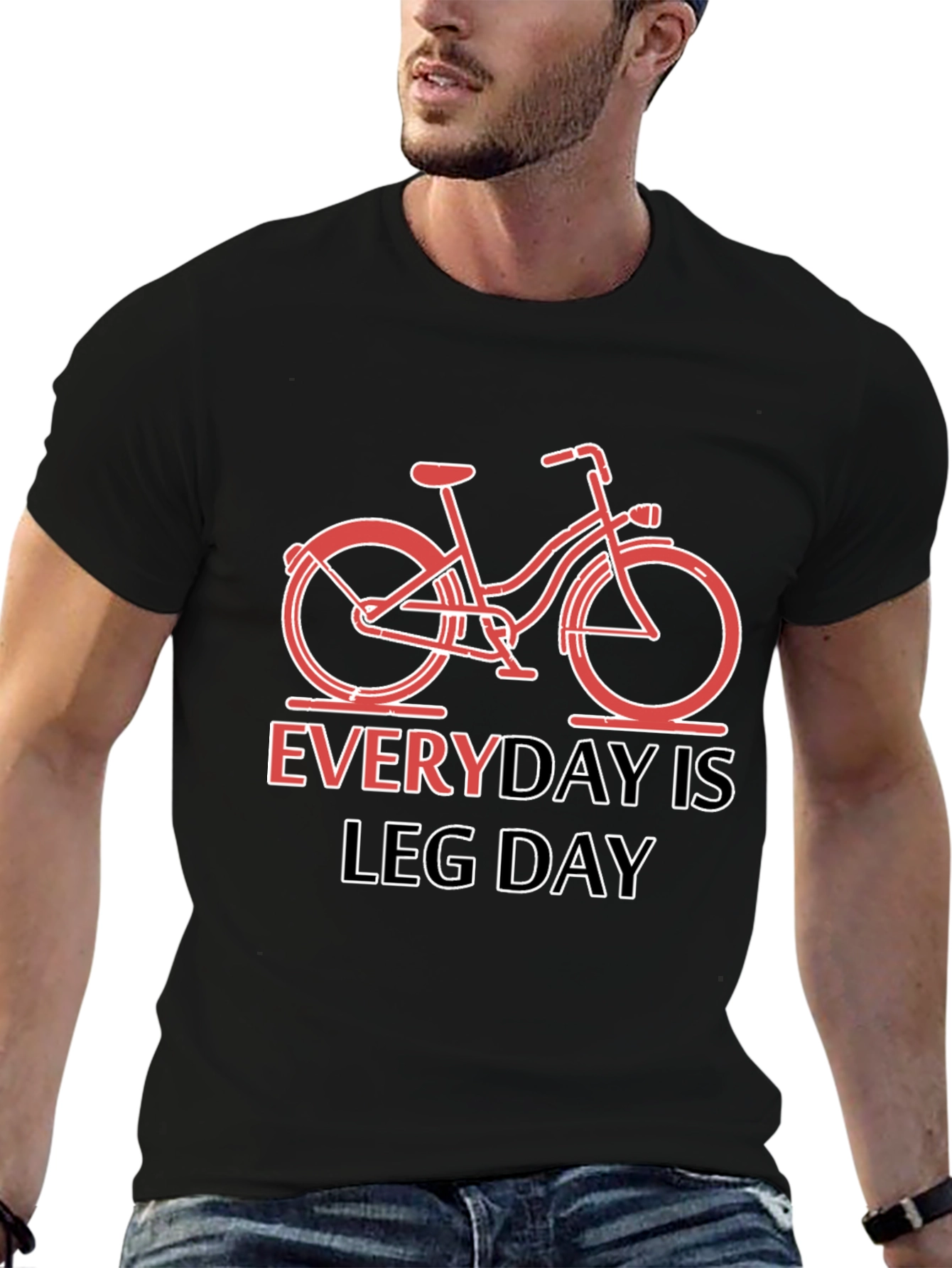 Everyday Is Leg Day Bike Graphic T-Shirt