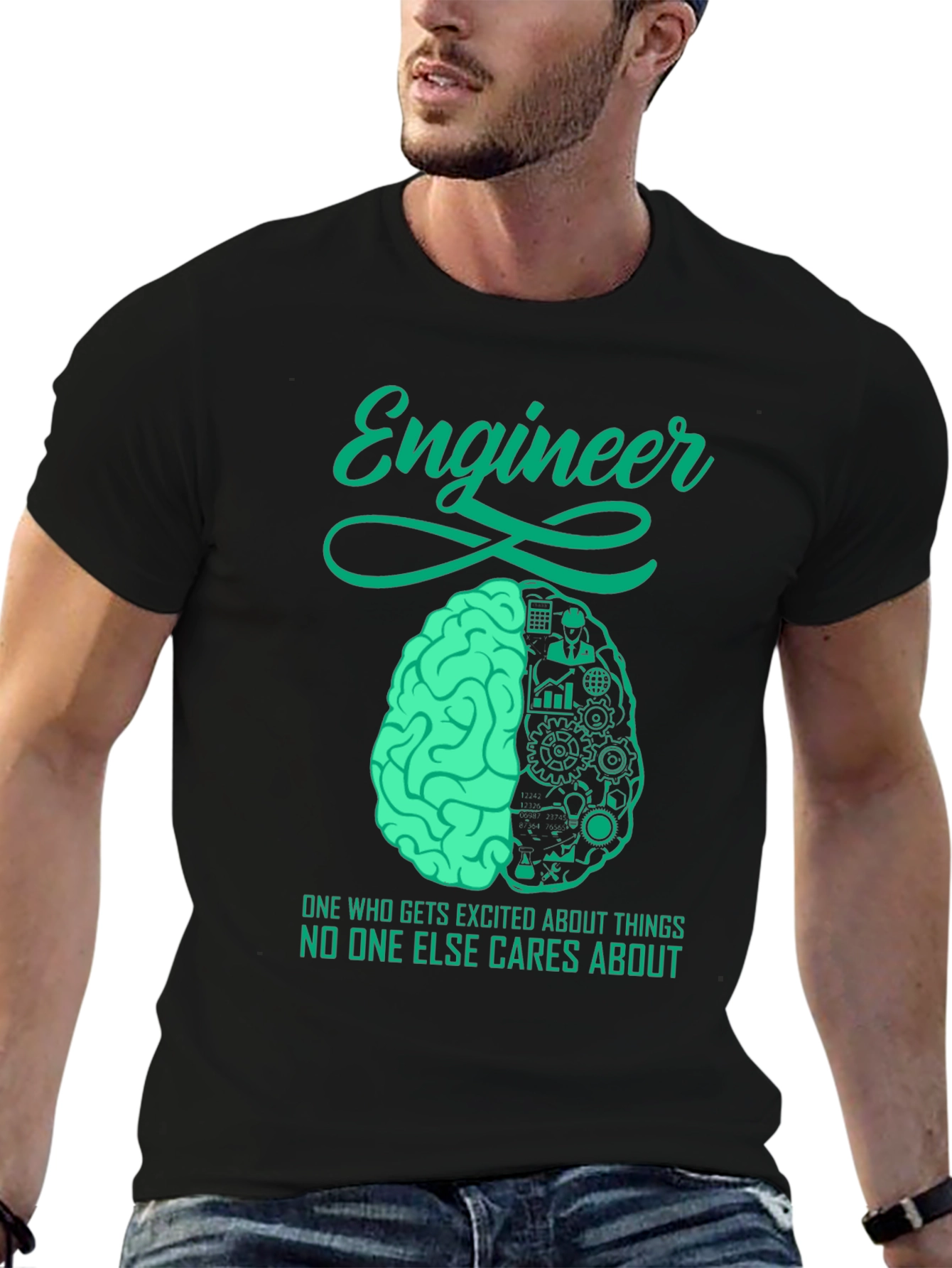 Engineer Brain T-Shirt - Unique Engineering Design
