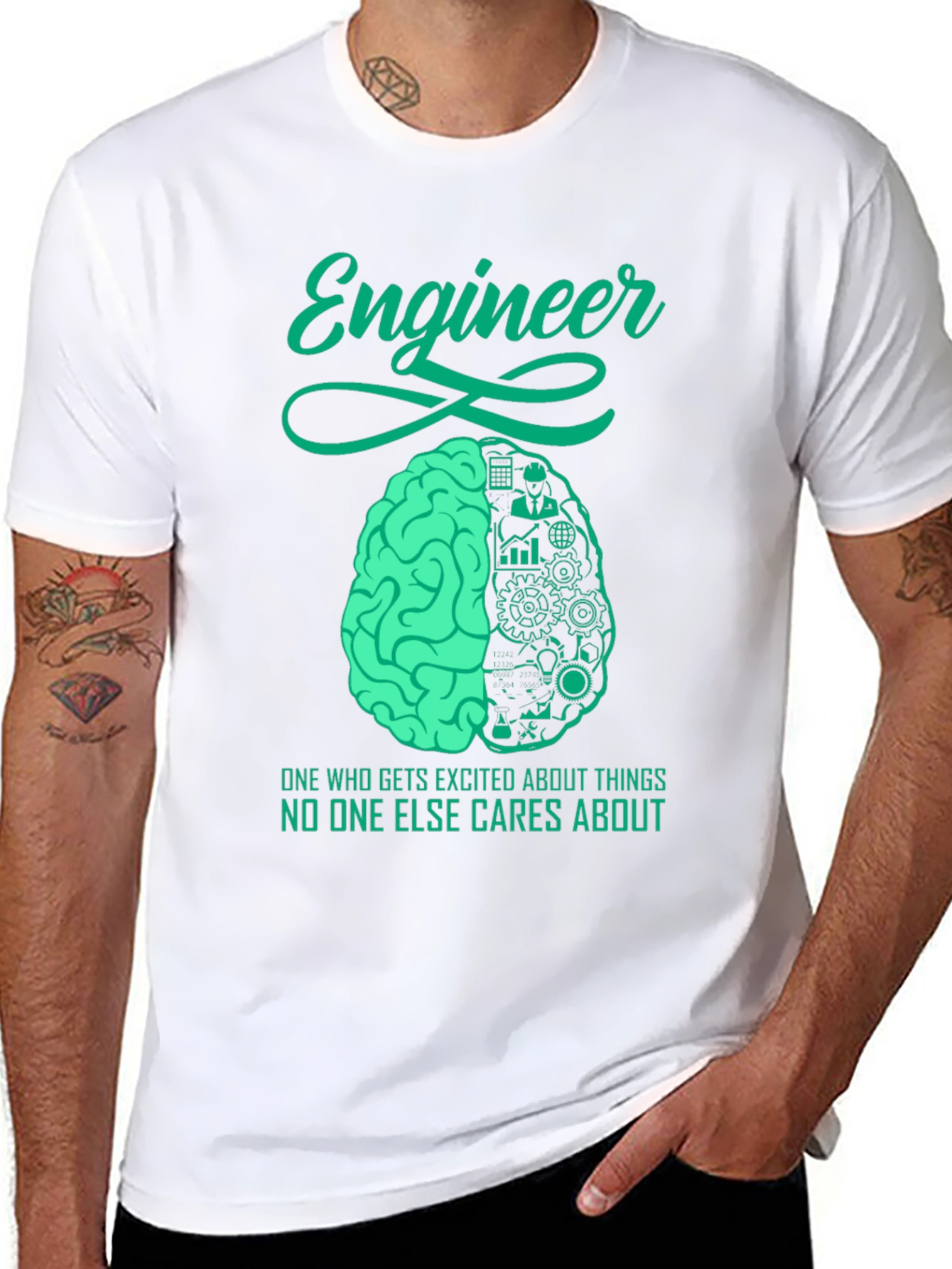 Engineer Brain T-Shirt - Unique Engineering Design