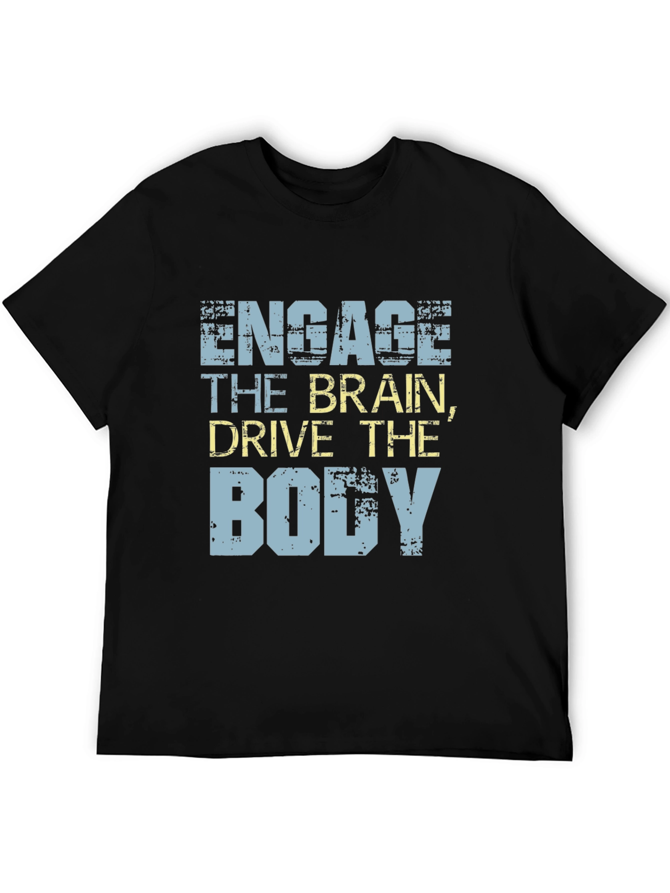 Engage The Brain Graphic Tee - Black Cotton T-Shirt