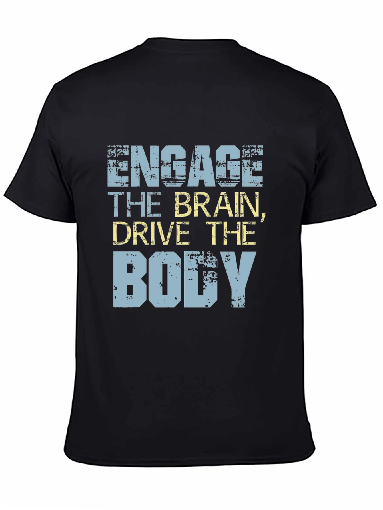 Engage The Brain Graphic Tee - Black Cotton T-Shirt