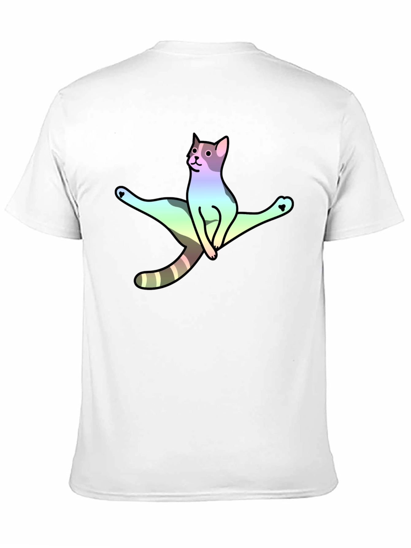 Rainbow Yoga Cat T-Shirt - Flexible Feline Tee