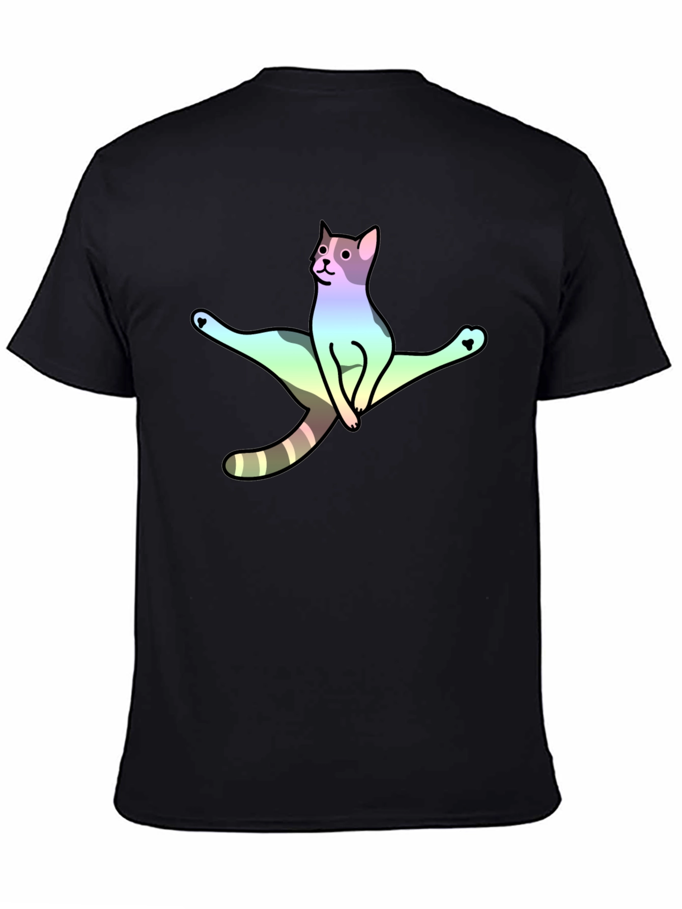Rainbow Yoga Cat T-Shirt - Flexible Feline Tee
