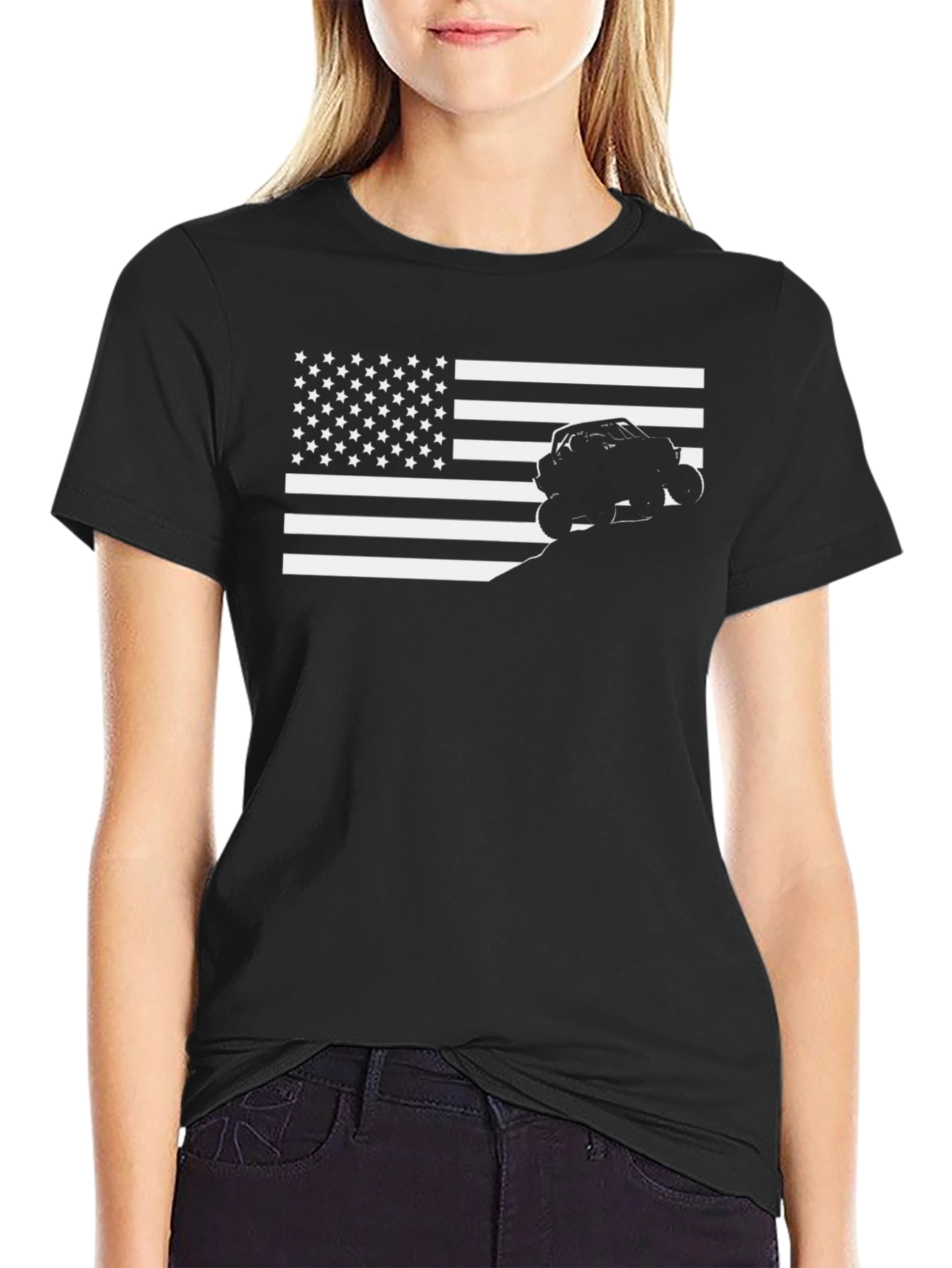 American Flag UTV T-Shirt - Off-Road Adventure