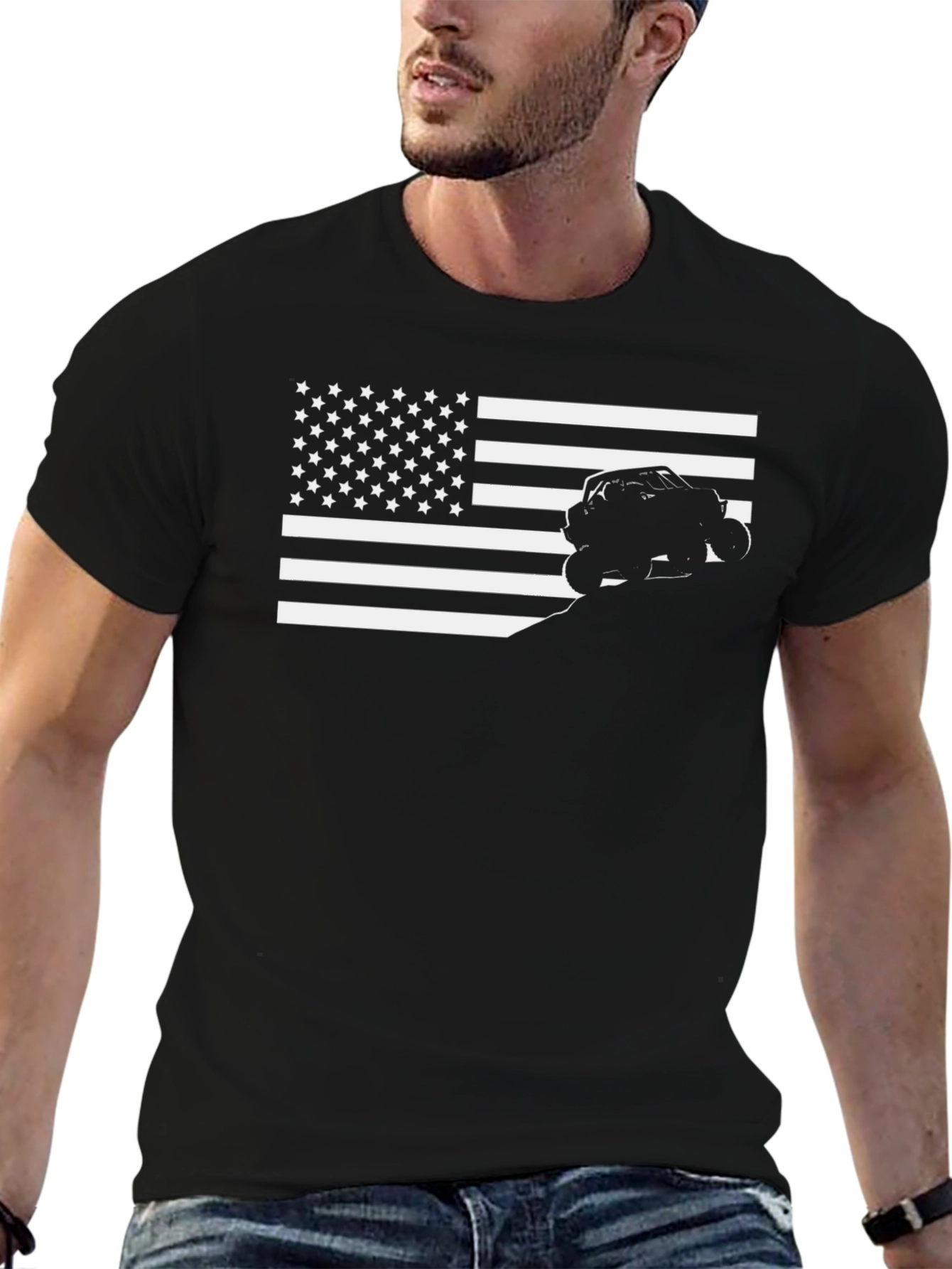 American Flag UTV T-Shirt - Off-Road Adventure