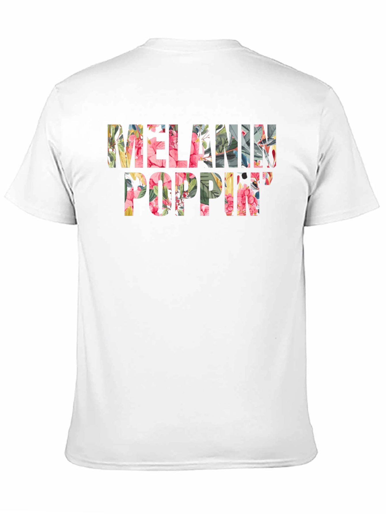 Floral Melanin Poppin Black T-Shirt