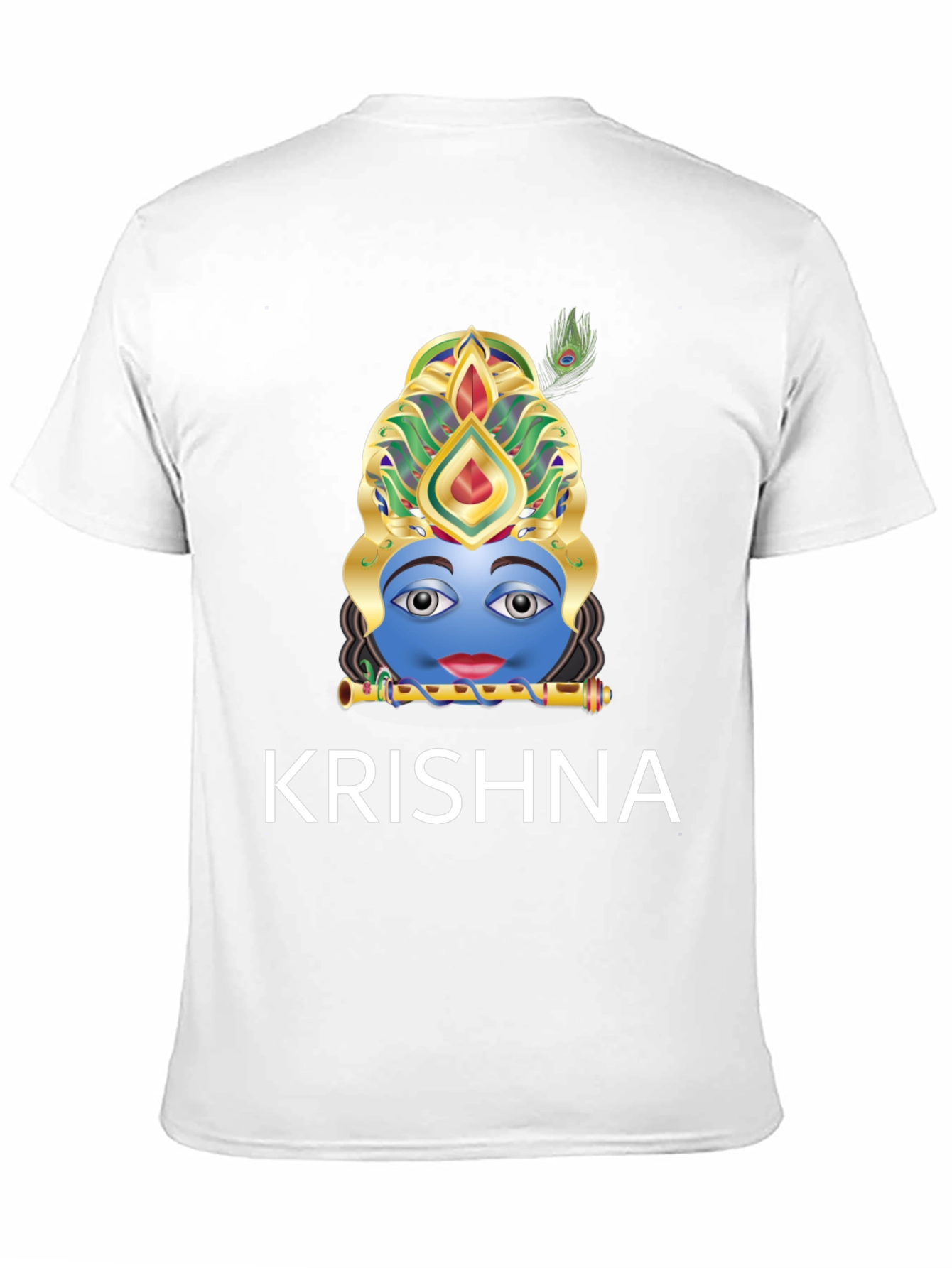 Krishna Graphic Tee - Black Cotton Blend T-Shirt