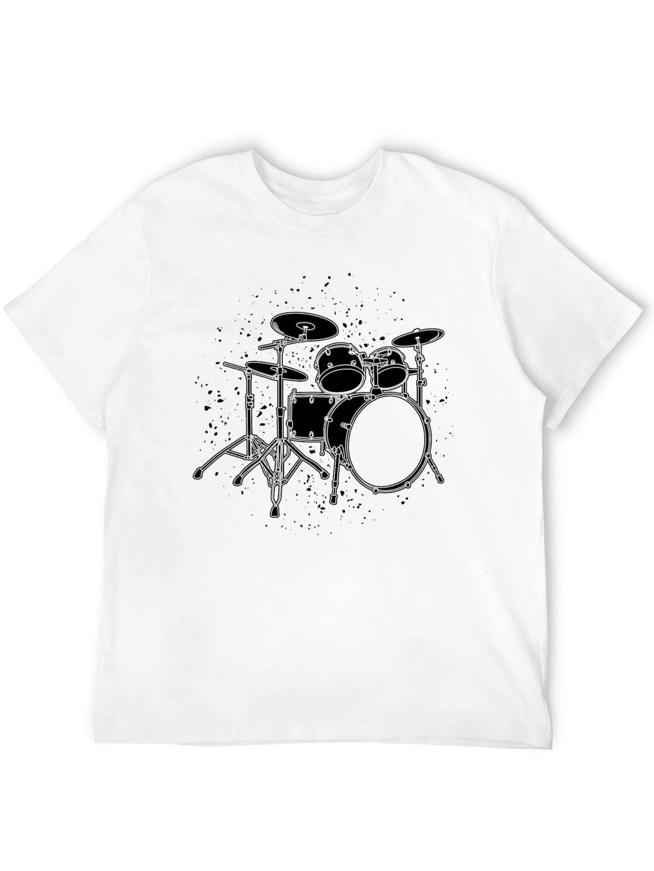 Drum Set Graphic Black T-Shirt