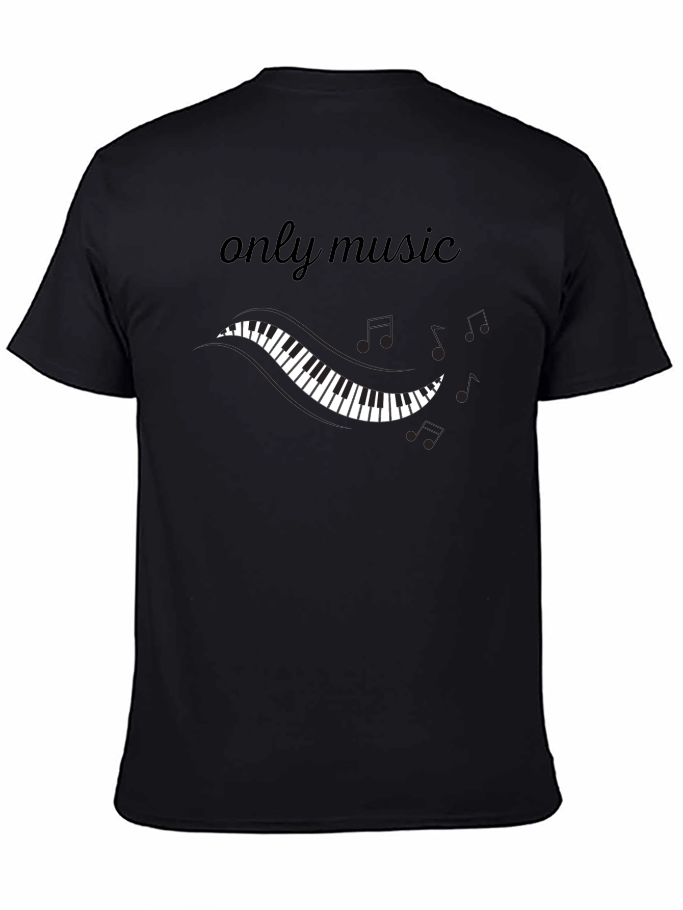Music T-Shirt - Piano Keys & Notes