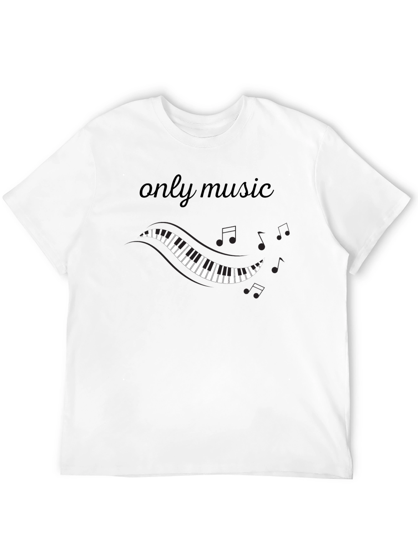 Music T-Shirt - Piano Keys & Notes