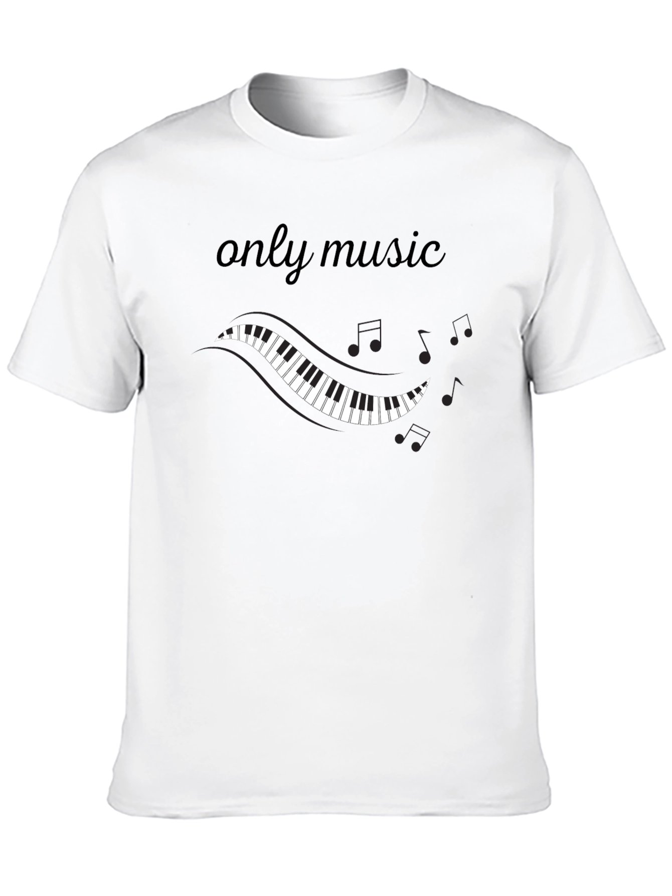 Music T-Shirt - Piano Keys & Notes