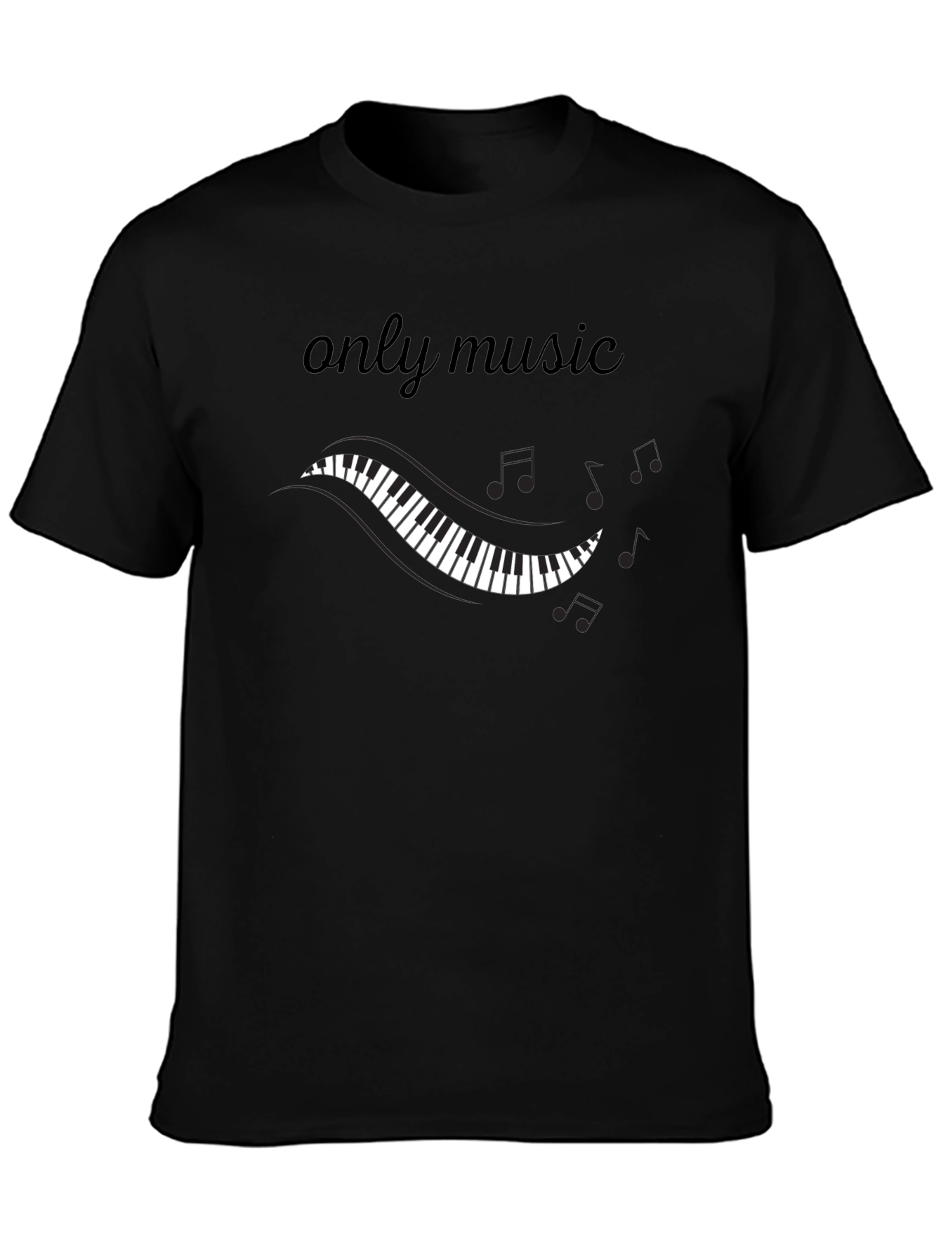 Music T-Shirt - Piano Keys & Notes