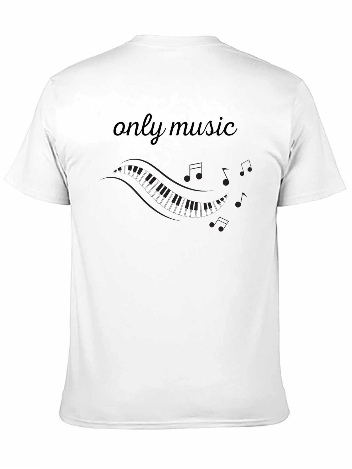 Music T-Shirt - Piano Keys & Notes
