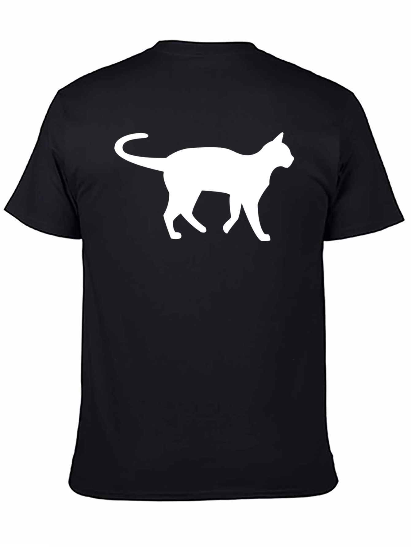 Cat Silhouette T-Shirt - Classic Black Tee