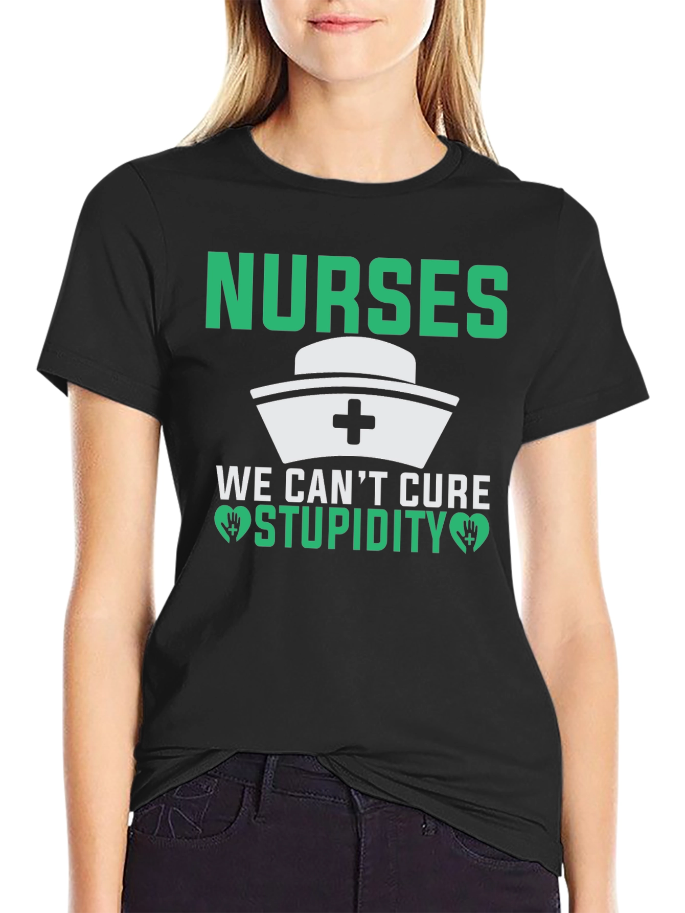 Nurses Cant Cure Stupidity T-Shirt Funny Nurse Gift