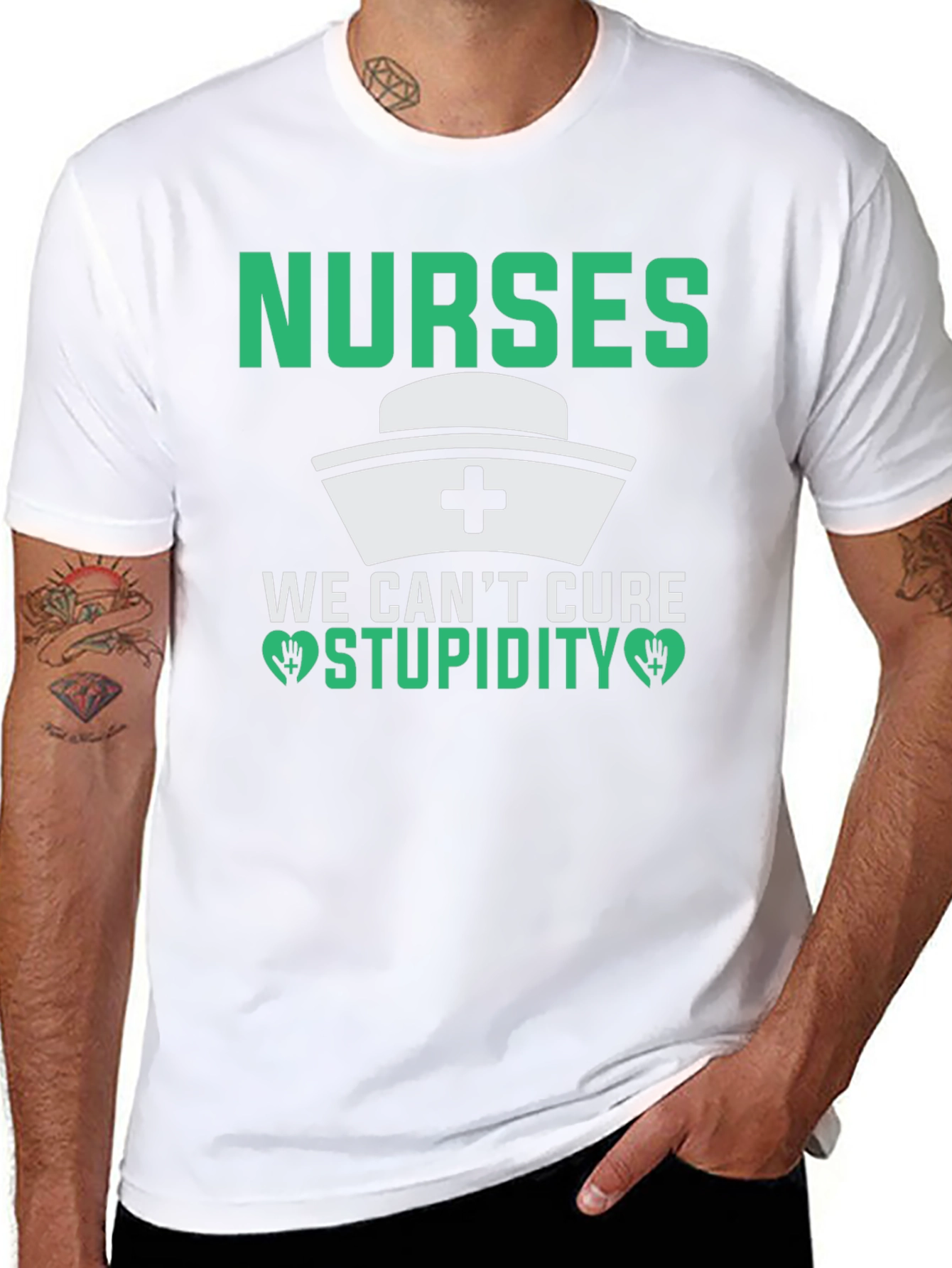 Nurses Cant Cure Stupidity T-Shirt Funny Nurse Gift