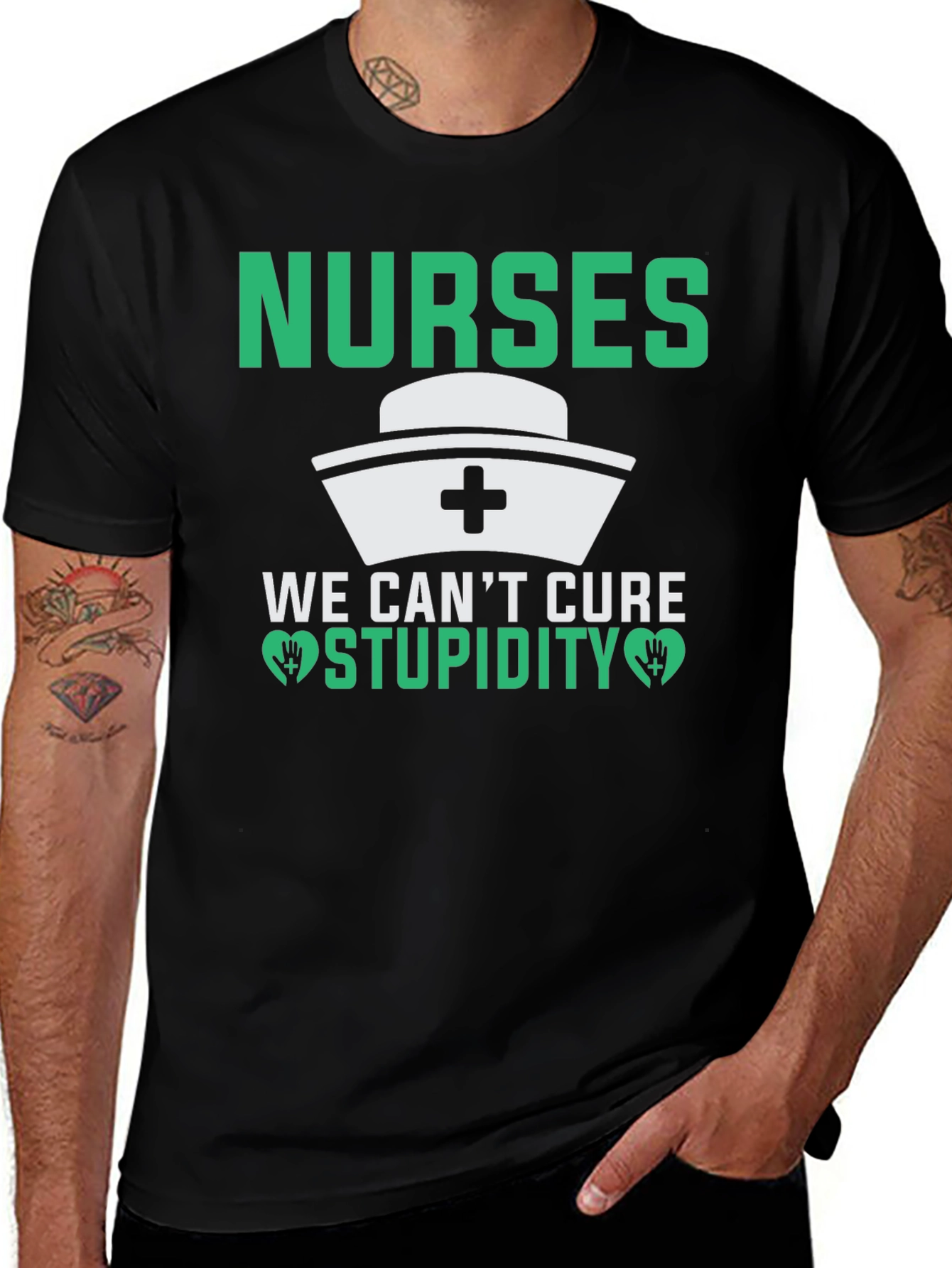 Nurses Cant Cure Stupidity T-Shirt Funny Nurse Gift