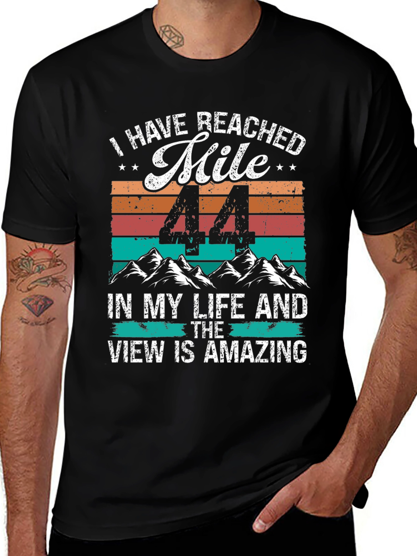 44th Birthday Mile Milestone T-Shirt