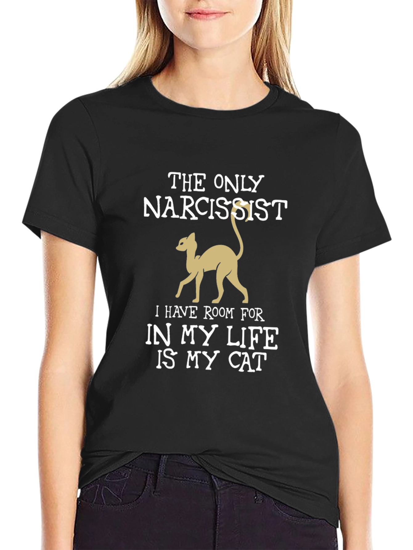 Narcissist Cat Lover T-Shirt - Funny Pet Owner Tee