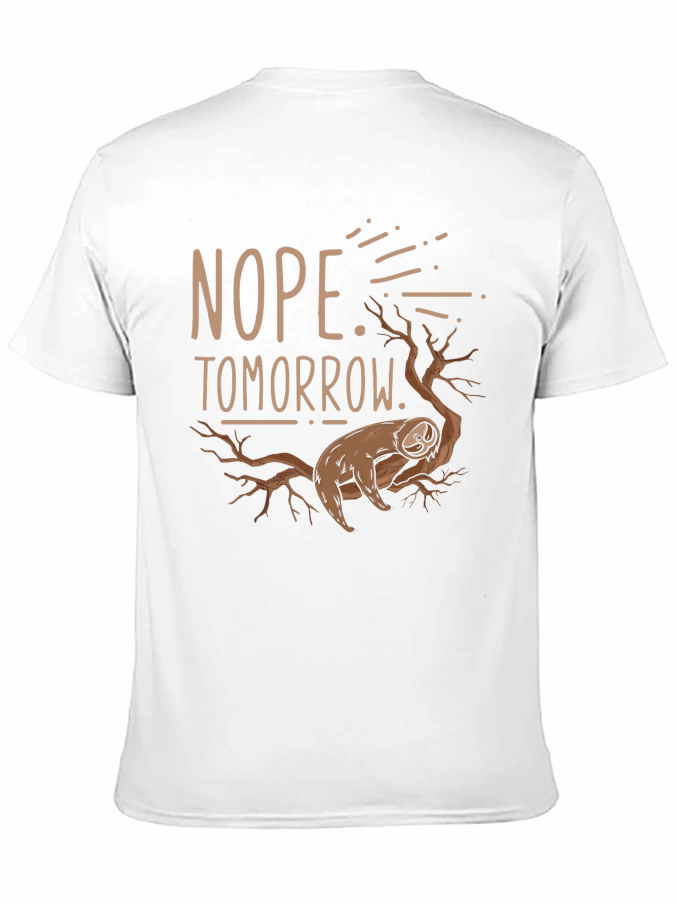 Nope Tomorrow Sloth Graphic T-Shirt