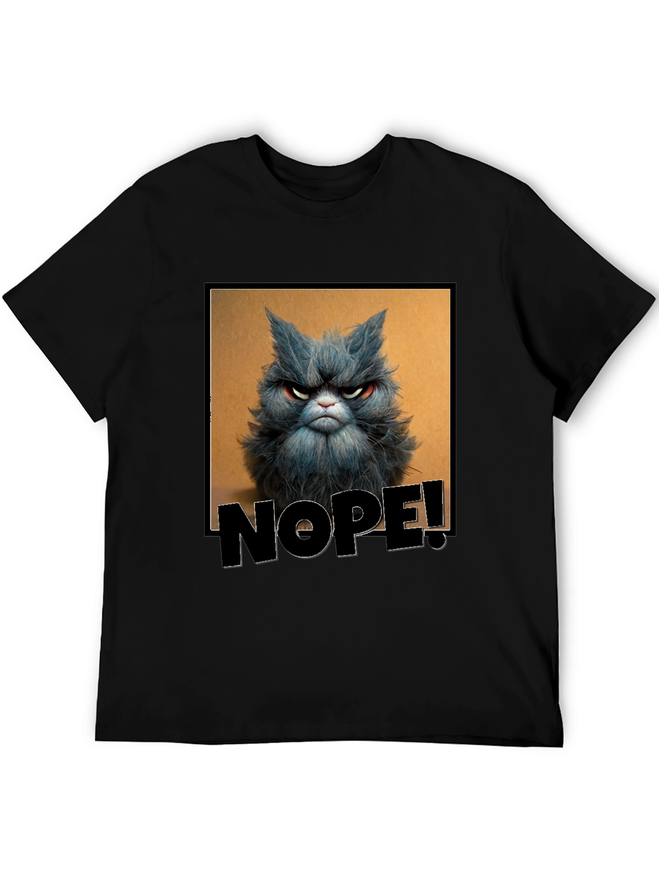 Grumpy Cat NOPE! T-Shirt - Unisex Black Tee