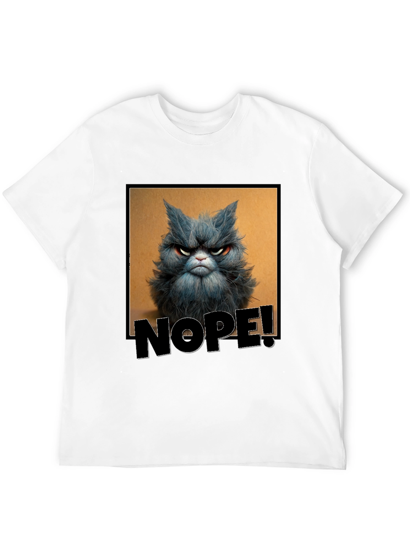 Grumpy Cat NOPE! T-Shirt - Unisex Black Tee