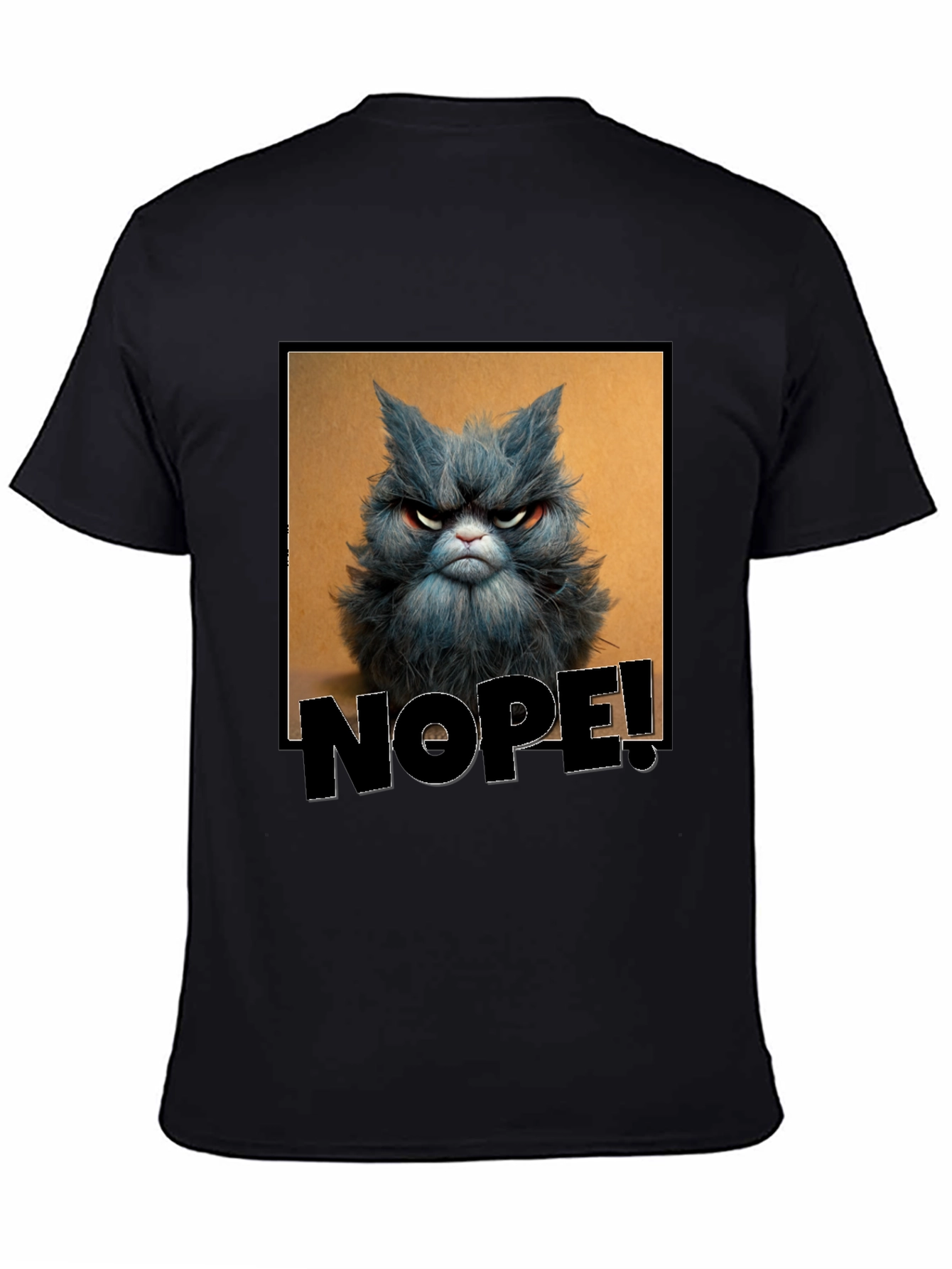 Grumpy Cat NOPE! T-Shirt - Unisex Black Tee