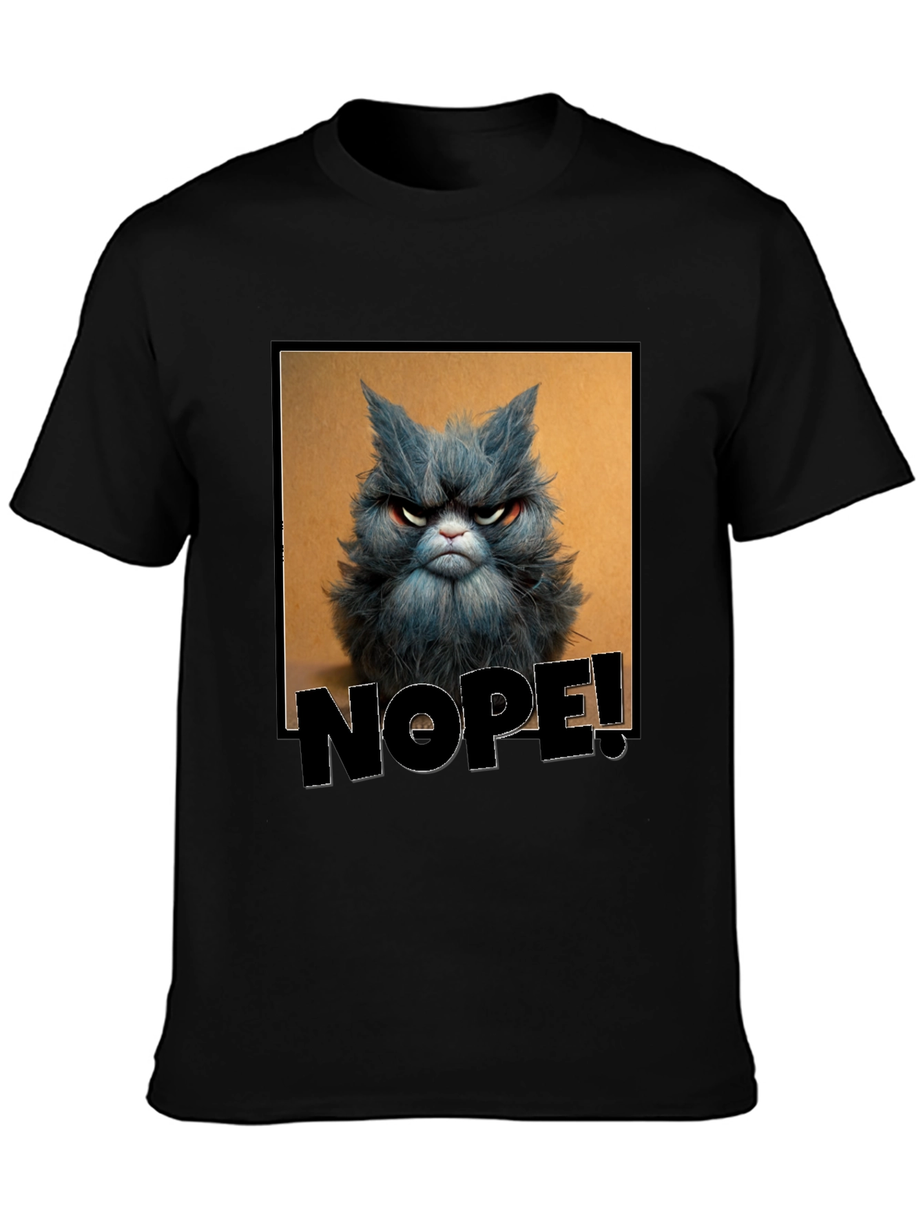 Grumpy Cat NOPE! T-Shirt - Unisex Black Tee