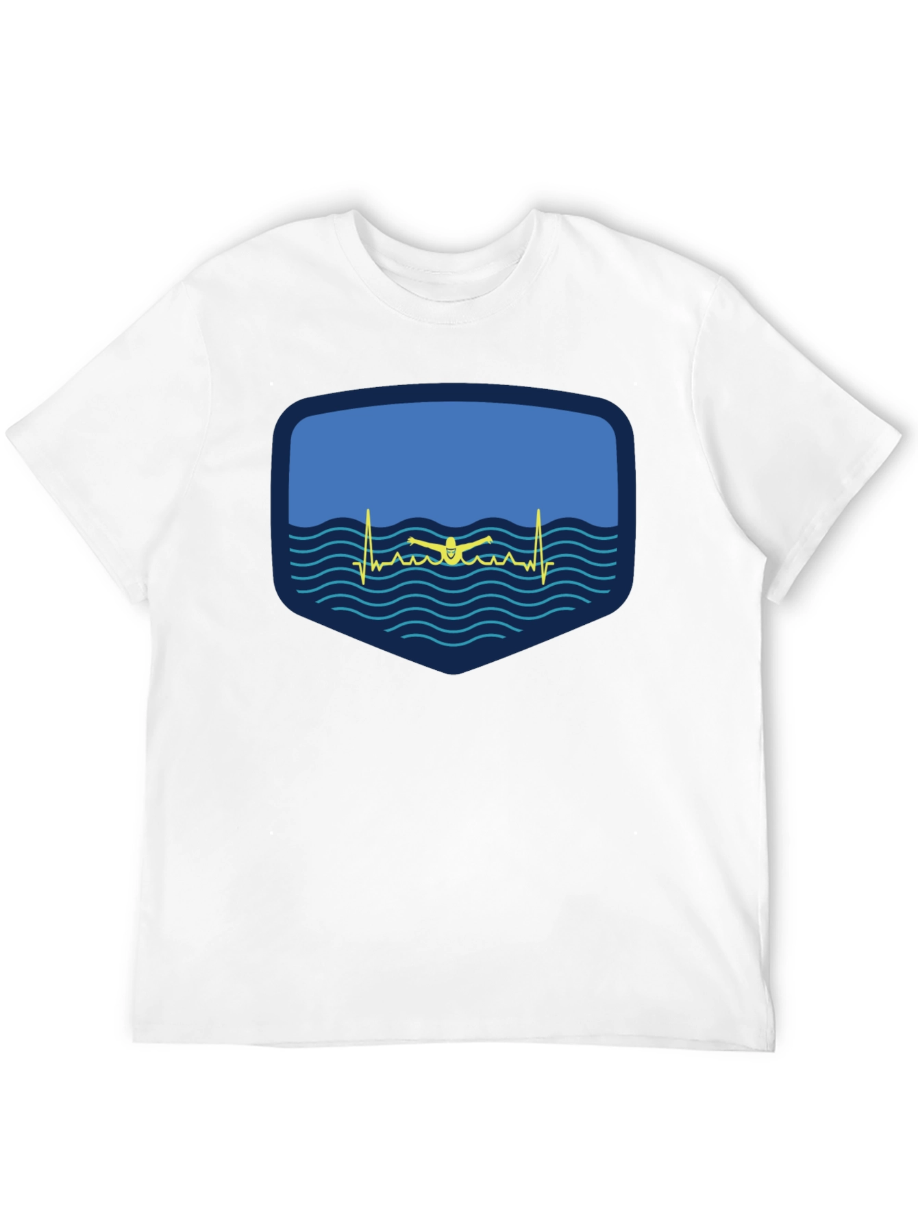 Swimming Heartbeat T-Shirt - Passionate Swimmer Design