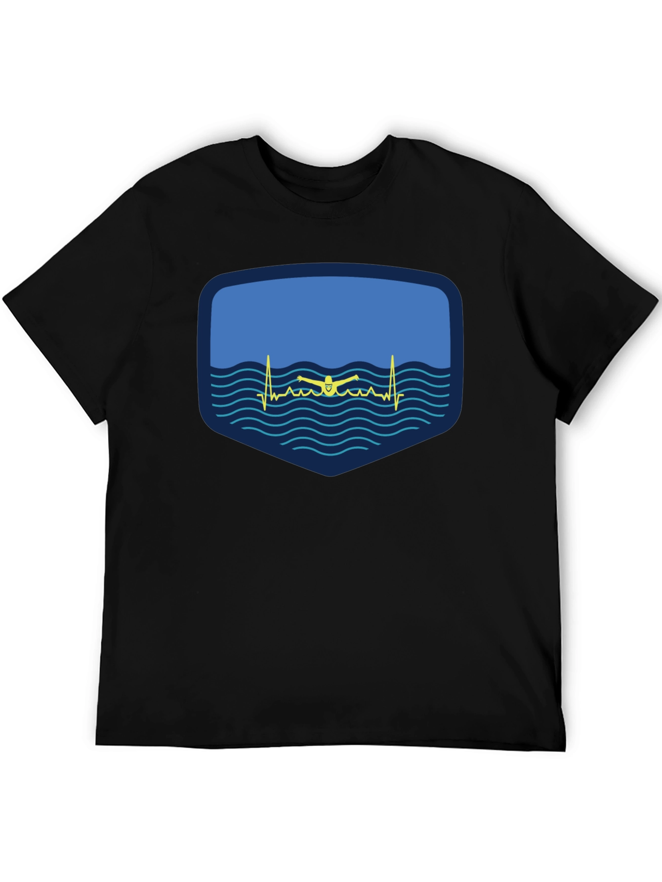 Swimming Heartbeat T-Shirt - Passionate Swimmer Design
