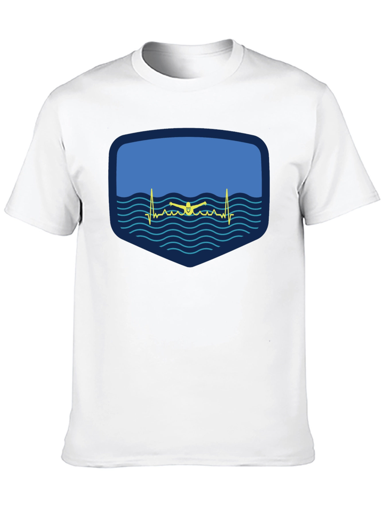 Swimming Heartbeat T-Shirt - Passionate Swimmer Design