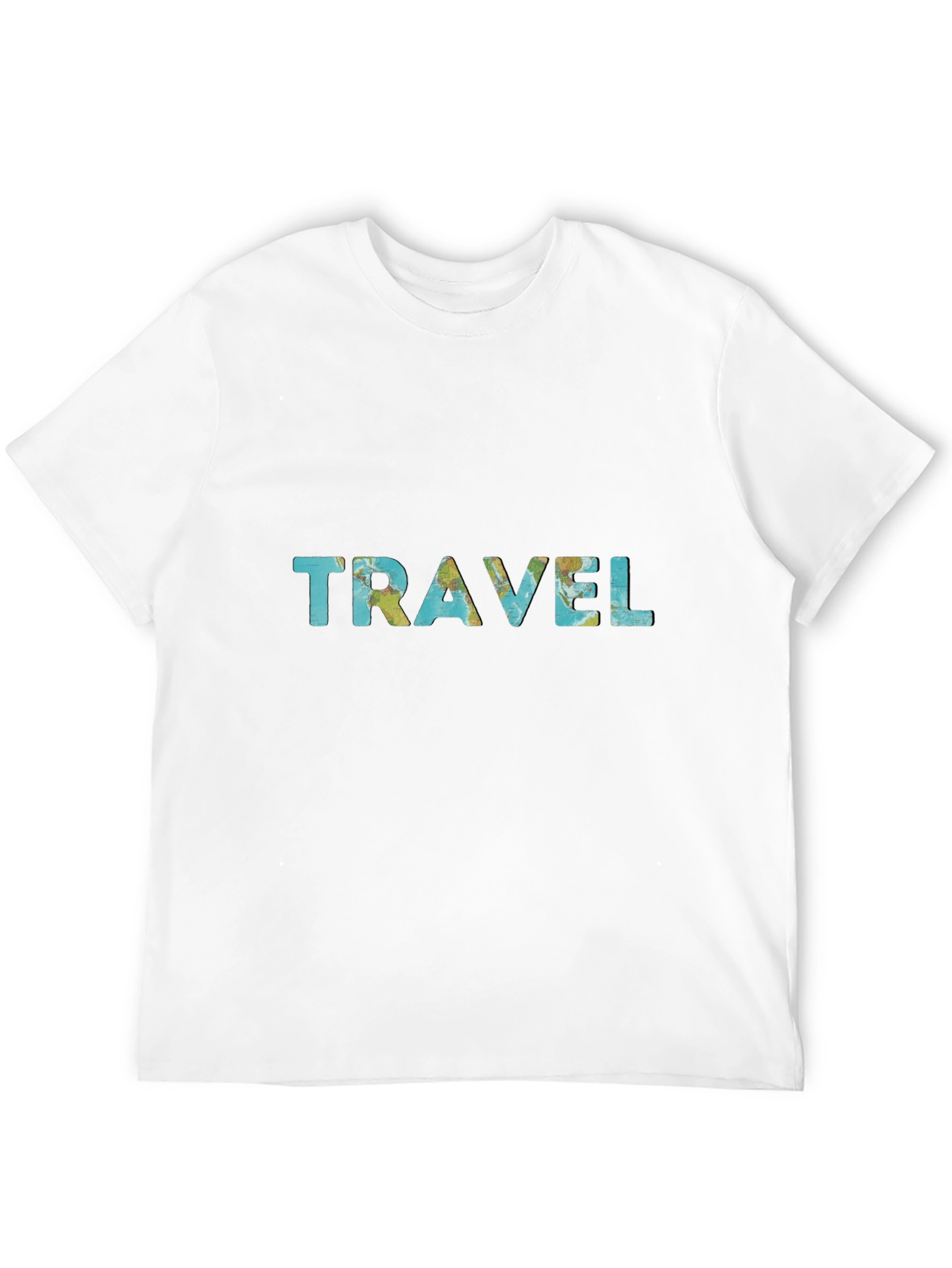 Travel Map T-Shirt - Stylish Black Tee