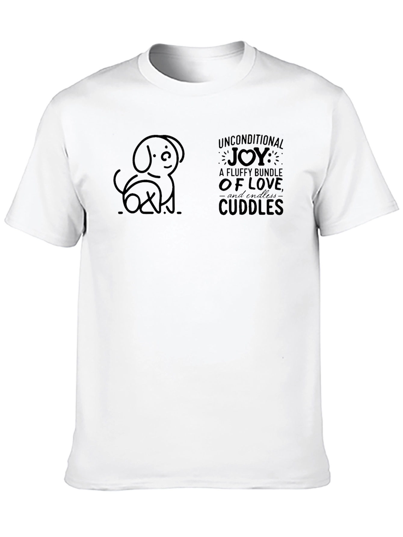 Dog Lover Graphic Tee - Unconditional Joy & Cuddles