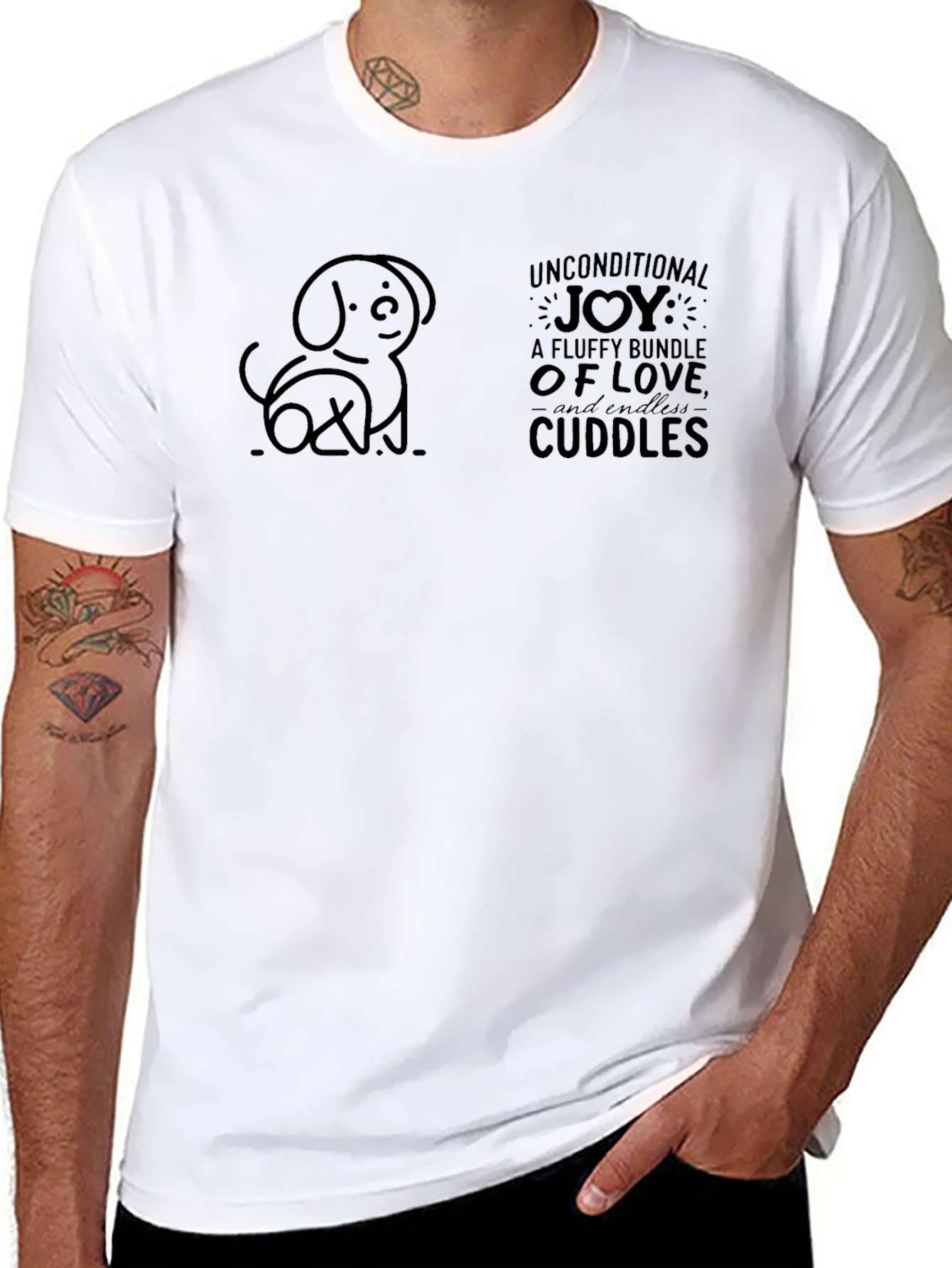 Dog Lover Graphic Tee - Unconditional Joy & Cuddles