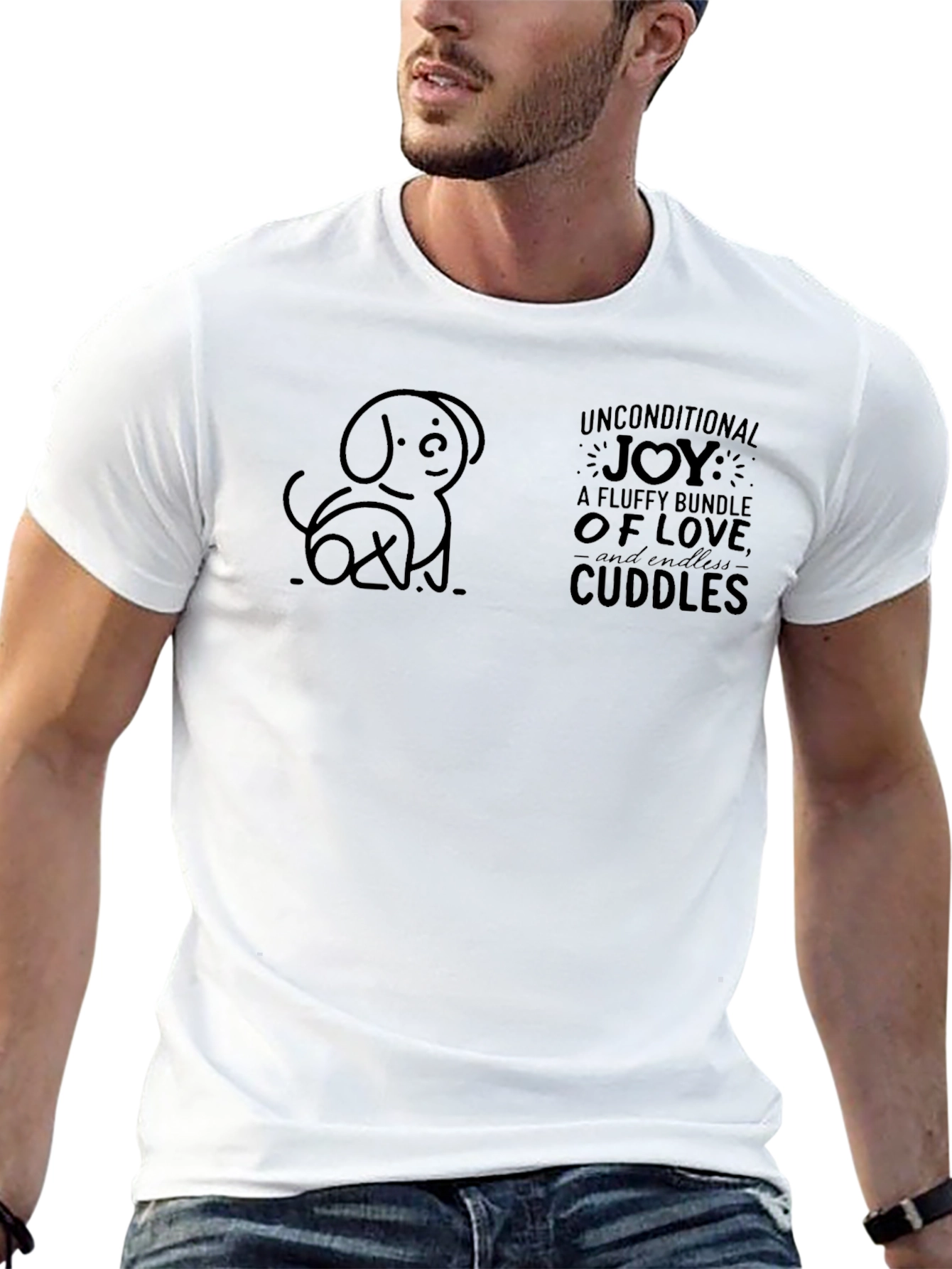 Dog Lover Graphic Tee - Unconditional Joy & Cuddles