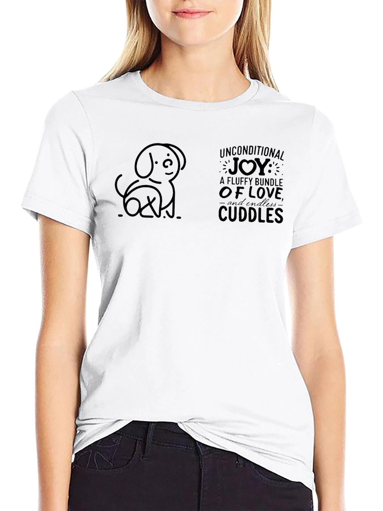 Dog Lover Graphic Tee - Unconditional Joy & Cuddles