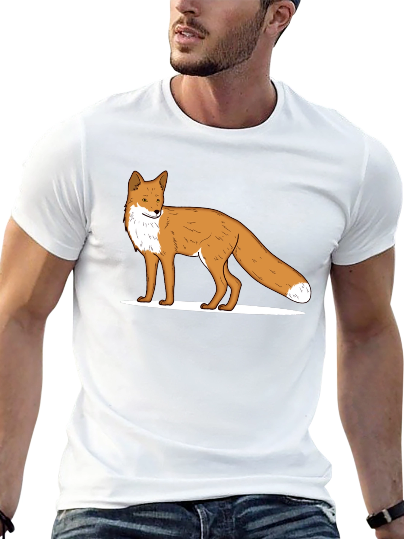 Fox Graphic Black T-Shirt - Stylish Casual Wear