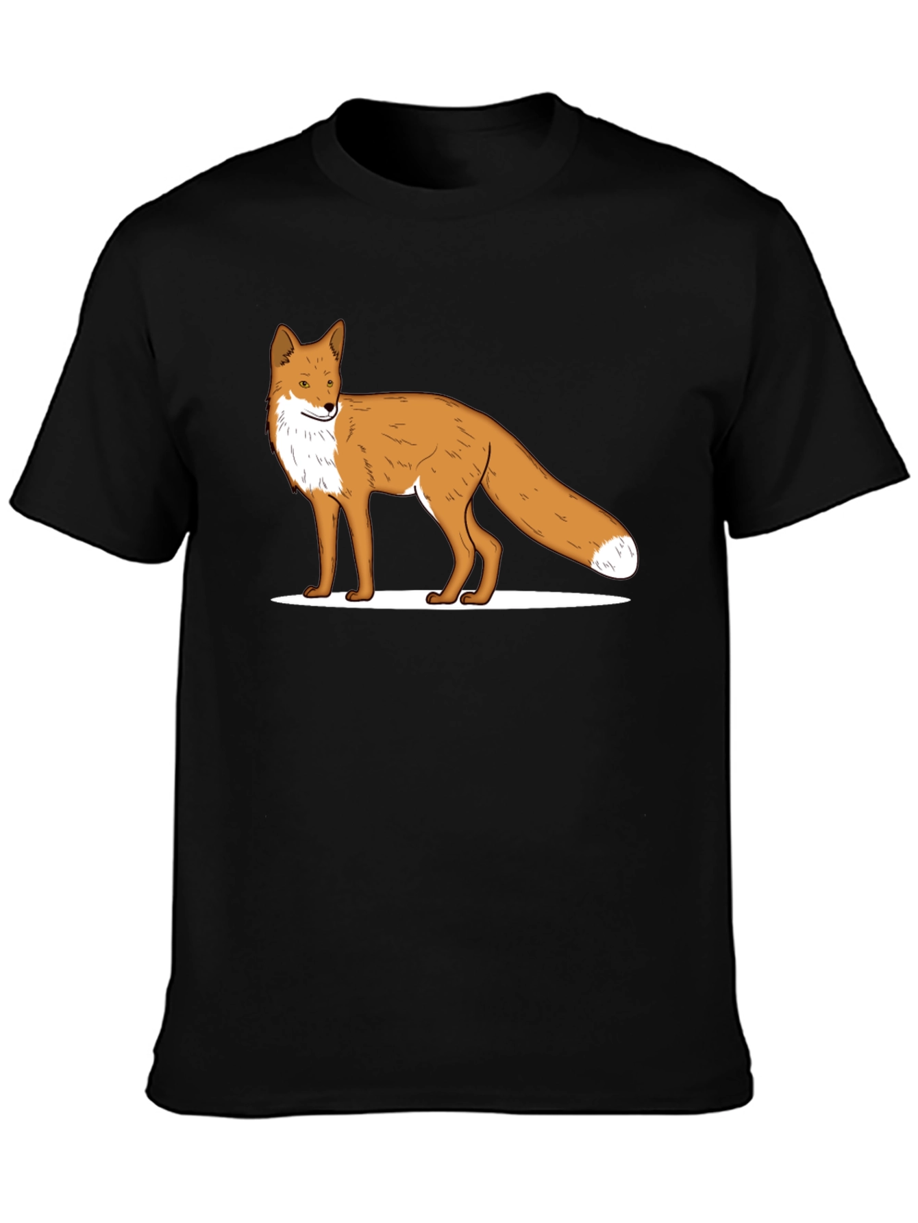 Fox Graphic Black T-Shirt - Stylish Casual Wear