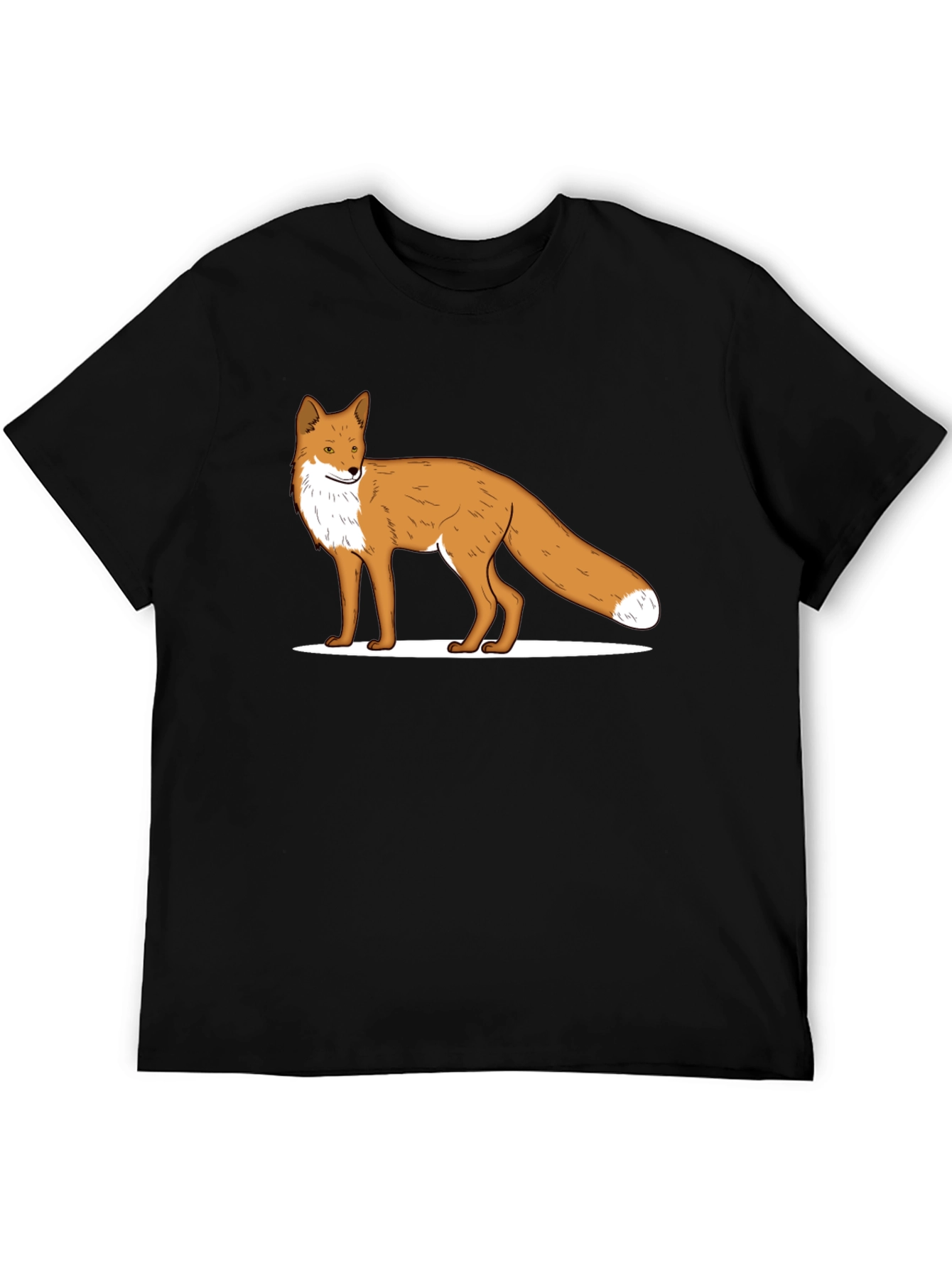 Fox Graphic Black T-Shirt - Stylish Casual Wear