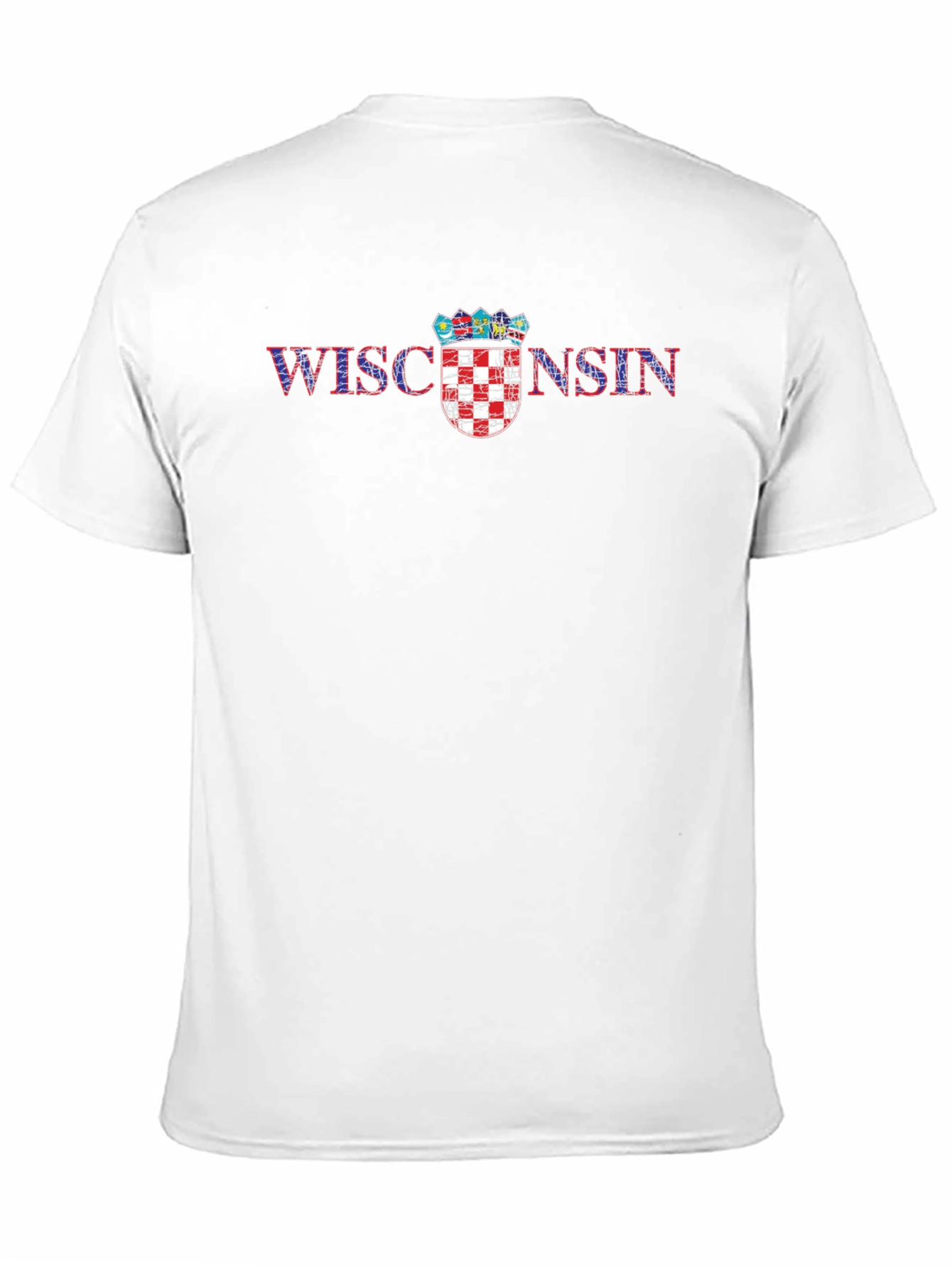 Wisconsin Graphic Tee - Mens Black Crewneck T-Shirt