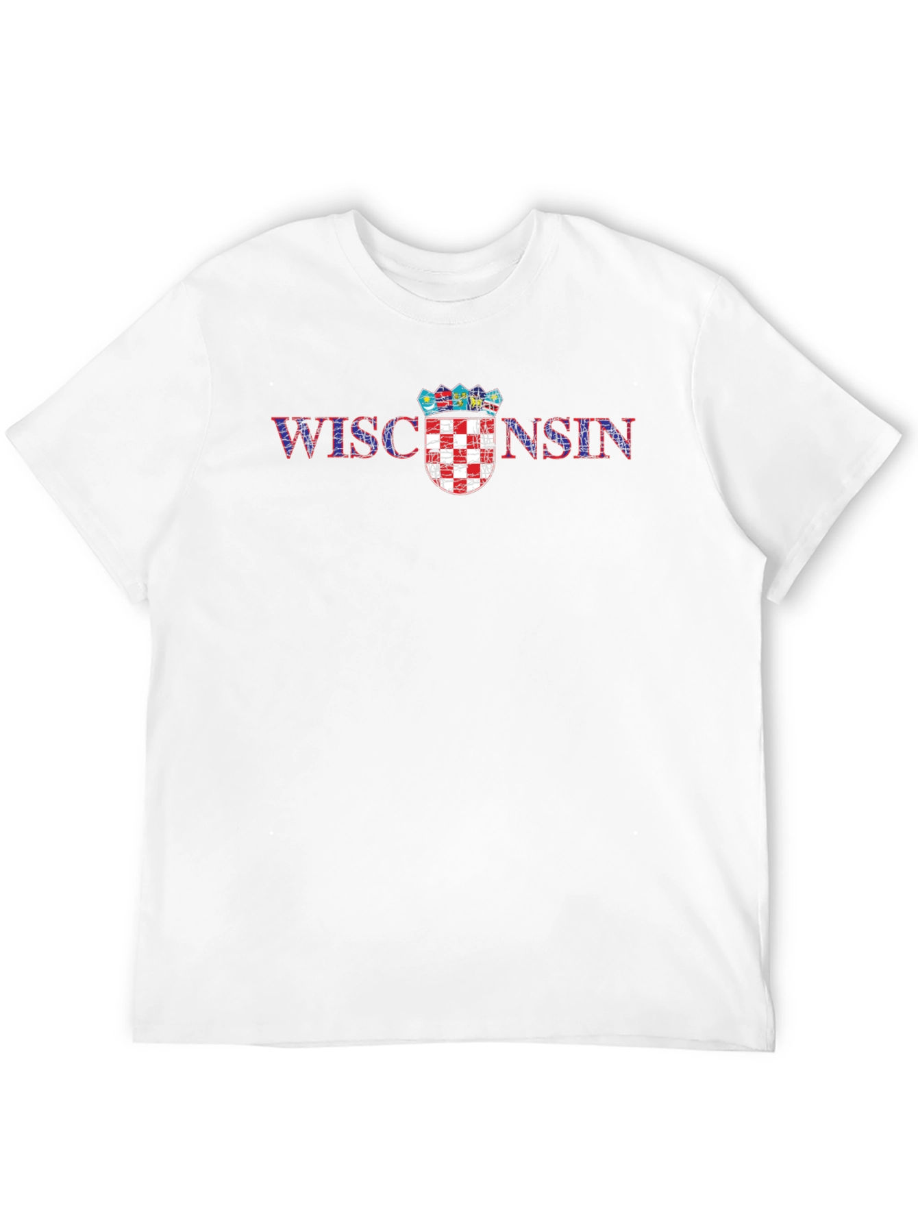Wisconsin Graphic Tee - Mens Black Crewneck T-Shirt