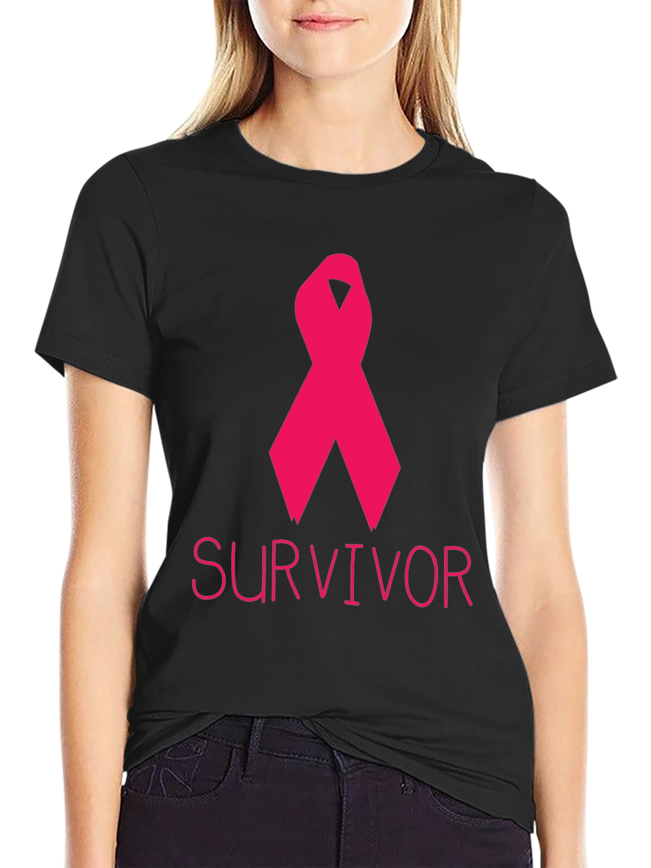 Breast Cancer Survivor Ribbon Tee
