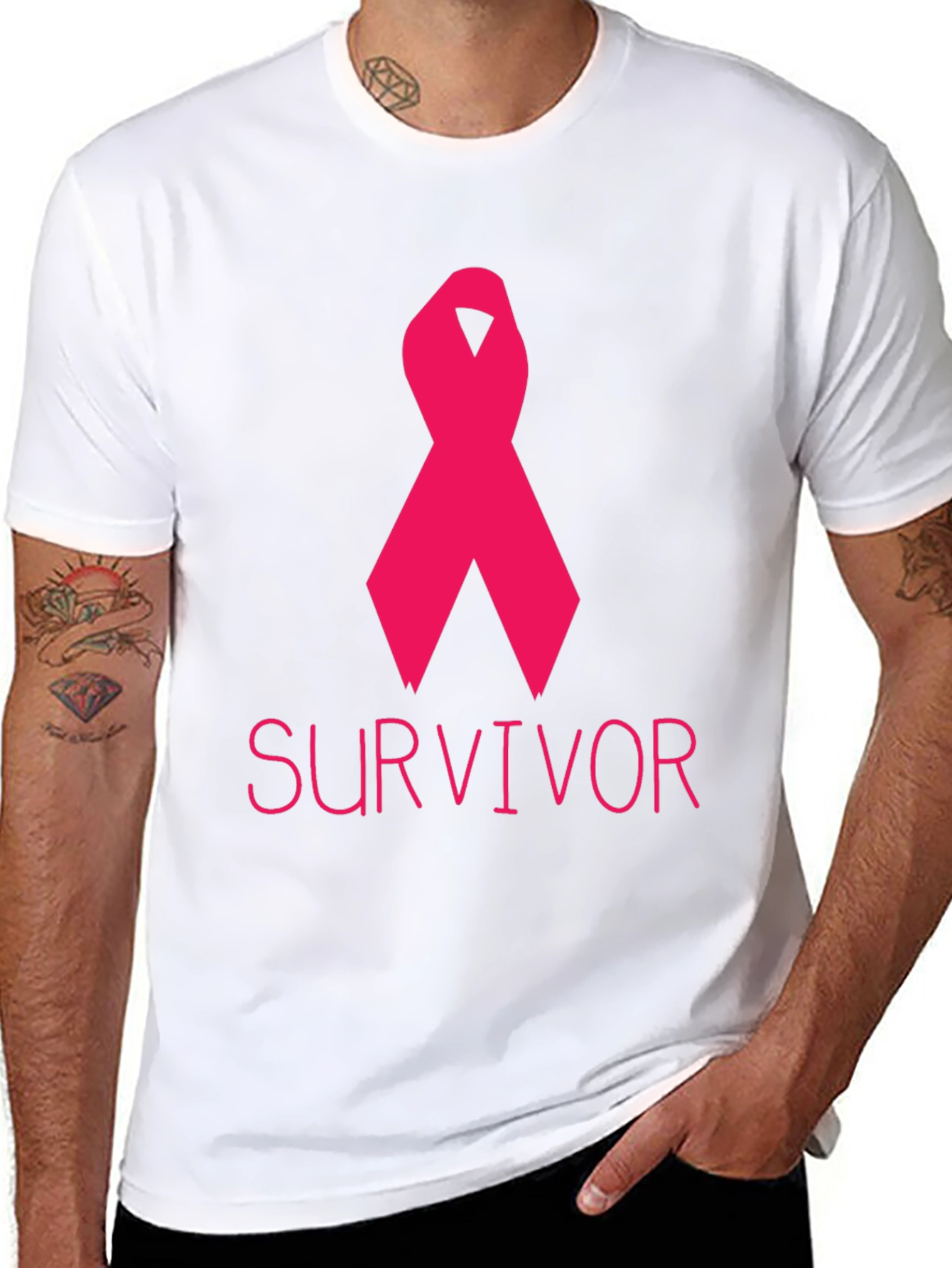 Breast Cancer Survivor Ribbon Tee