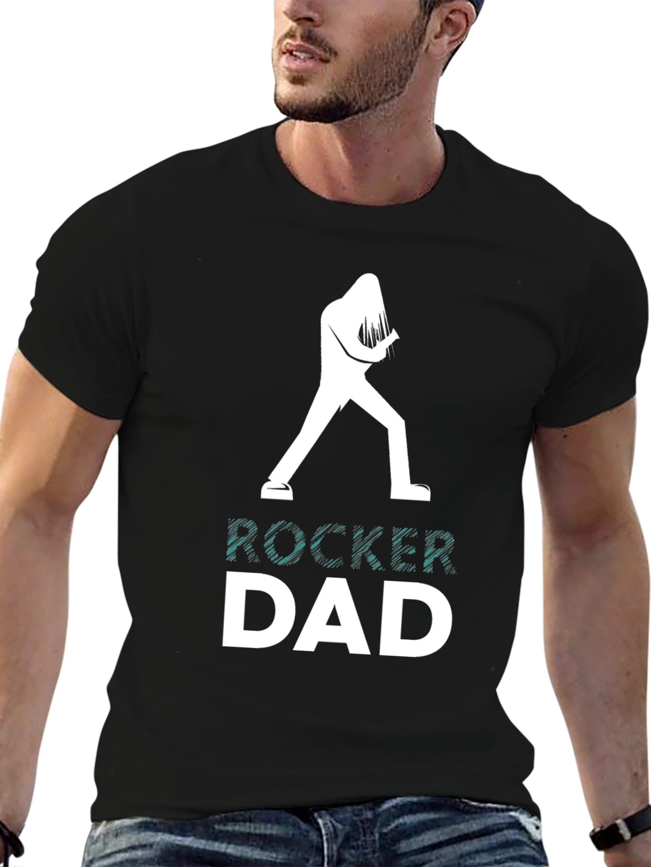 Rocker Dad T-Shirt - Cool Music Lover Tee