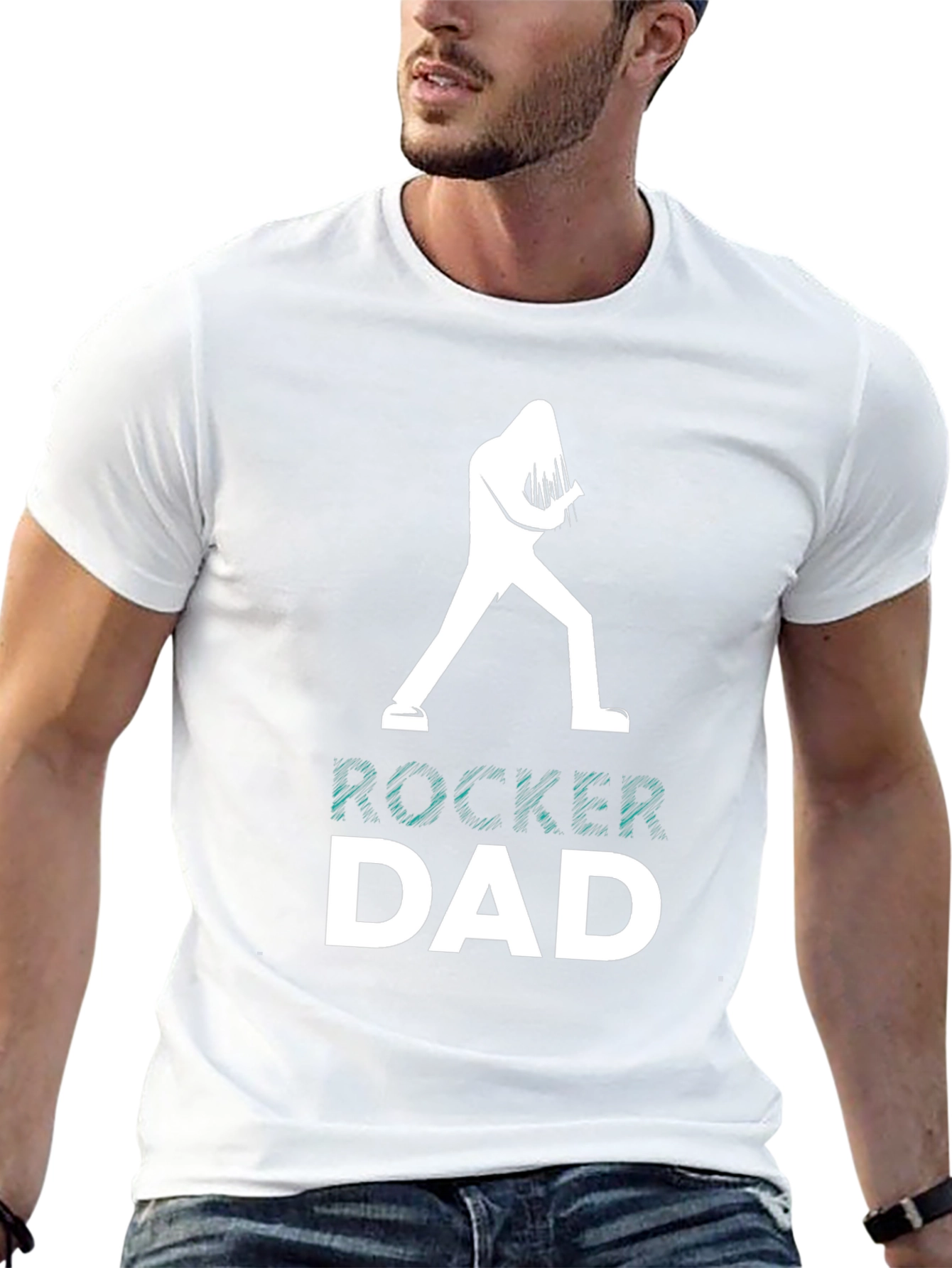 Rocker Dad T-Shirt - Cool Music Lover Tee
