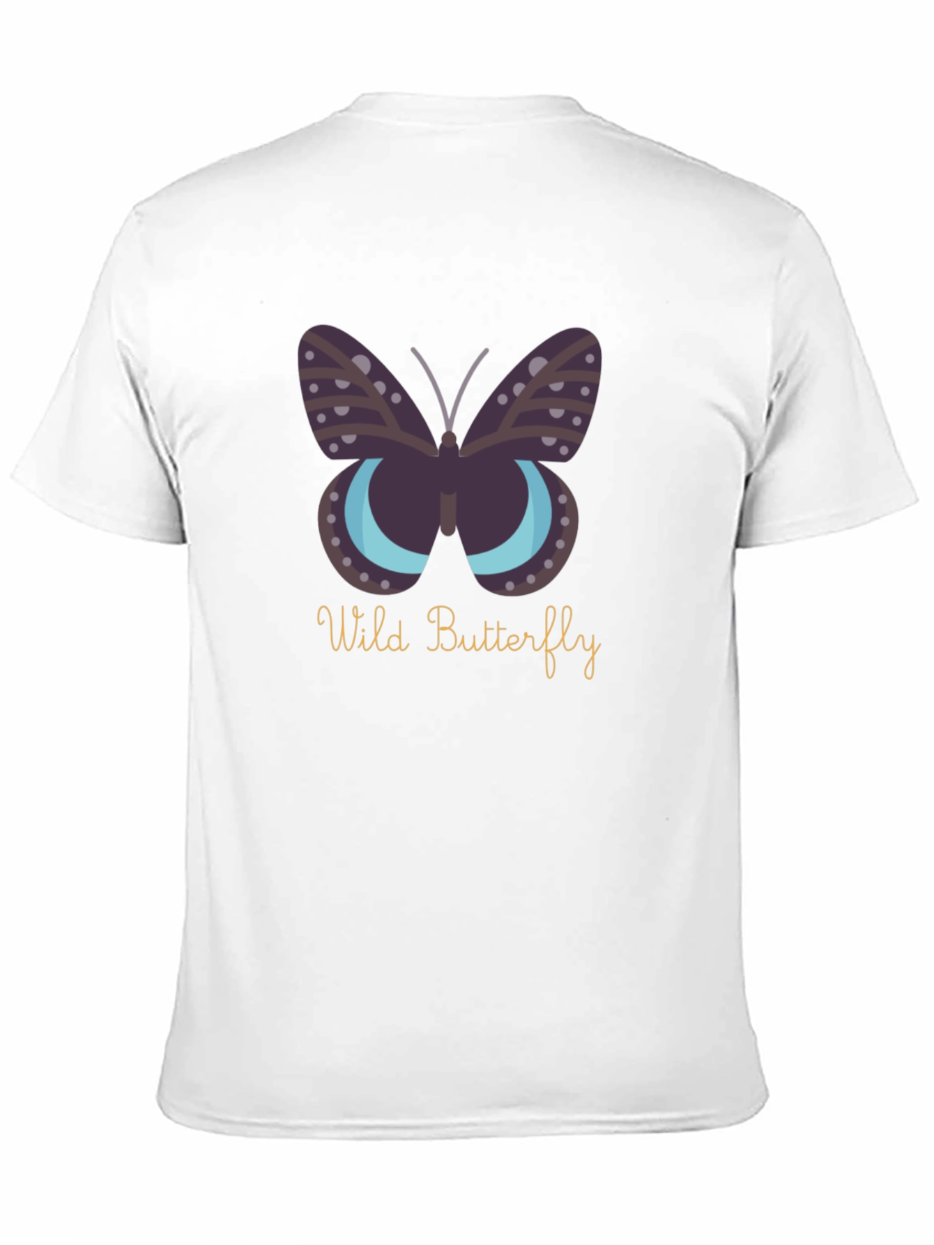 Wild Butterfly Graphic Tee - Premium Black Cotton