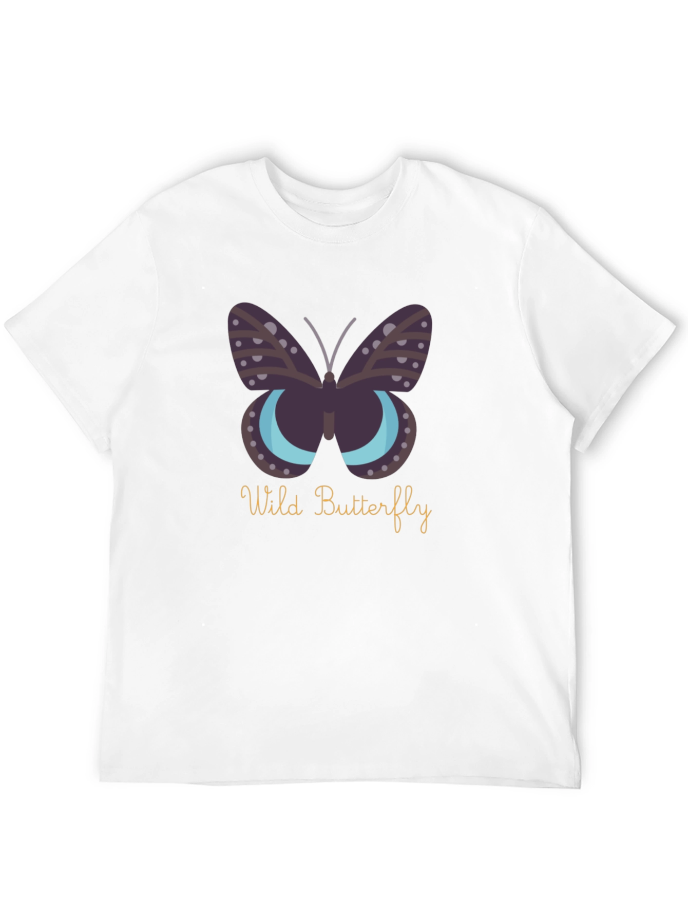 Wild Butterfly Graphic Tee - Premium Black Cotton