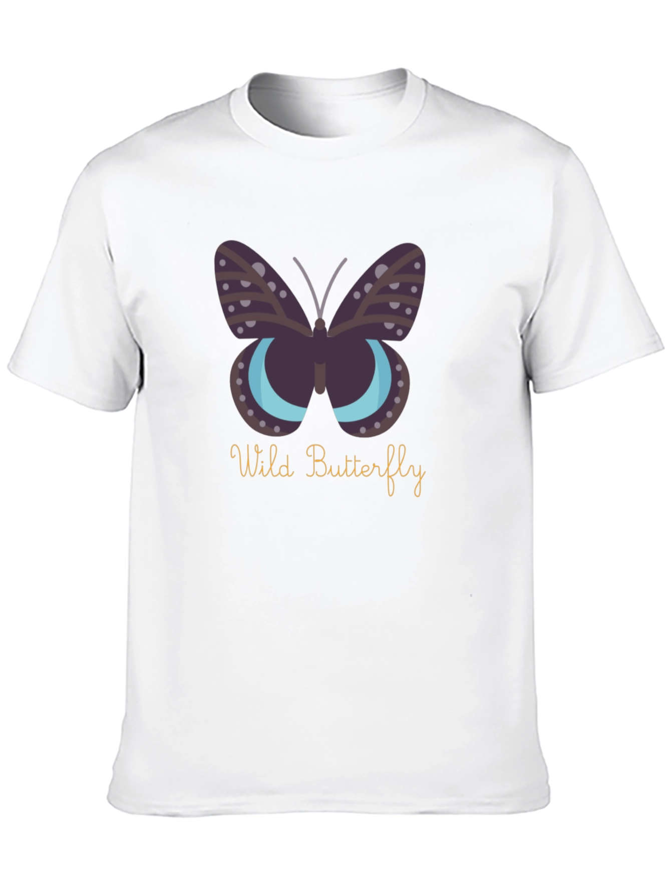 Wild Butterfly Graphic Tee - Premium Black Cotton