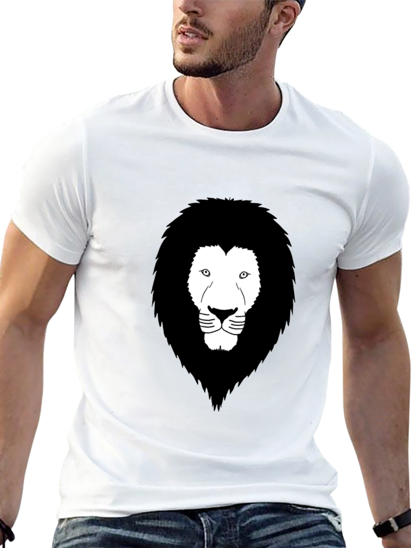 Lion Graphic Black T-Shirt - Mens Fashion Tee