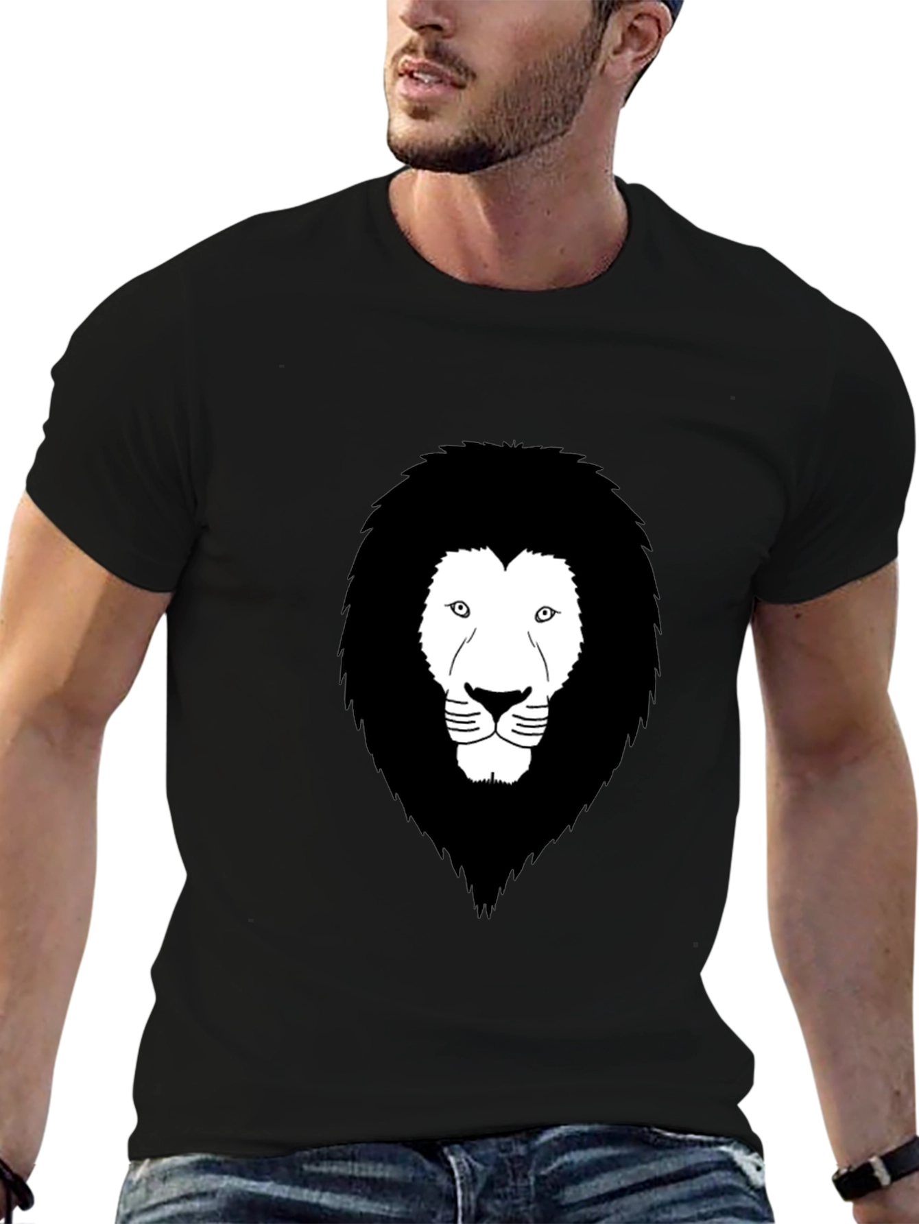 Lion Graphic Black T-Shirt - Mens Fashion Tee